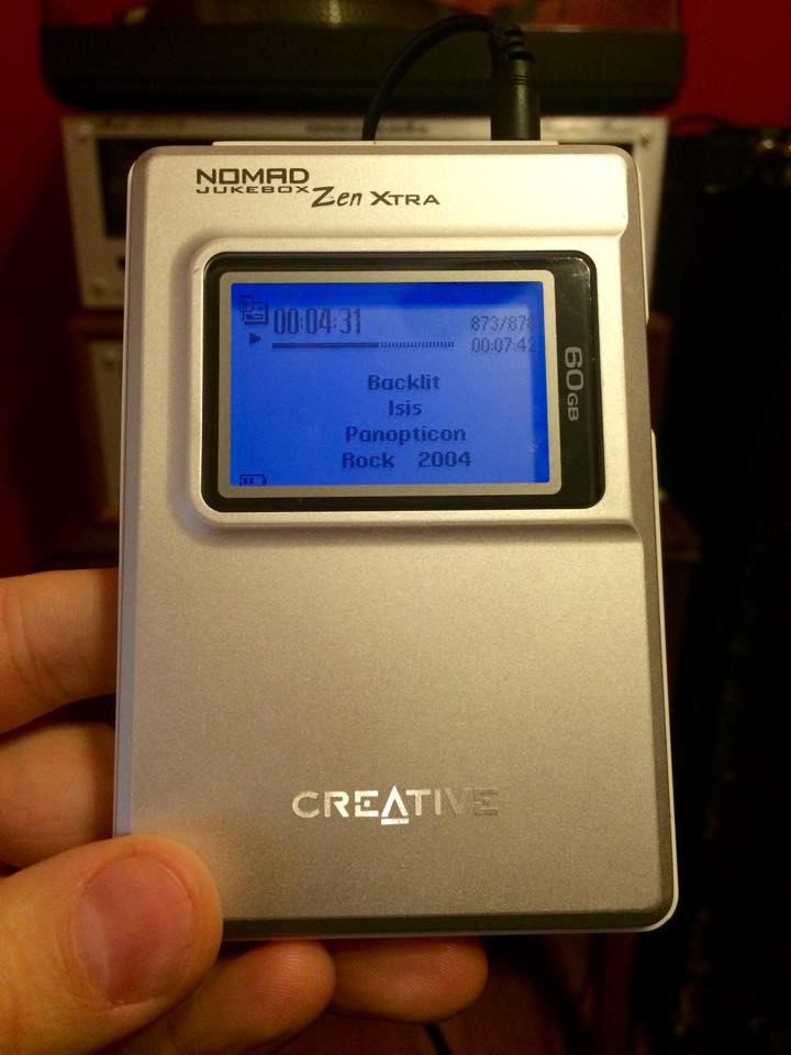 My first mp3 player, bought new in 2003. Creative Nomad Zen Xtra. I