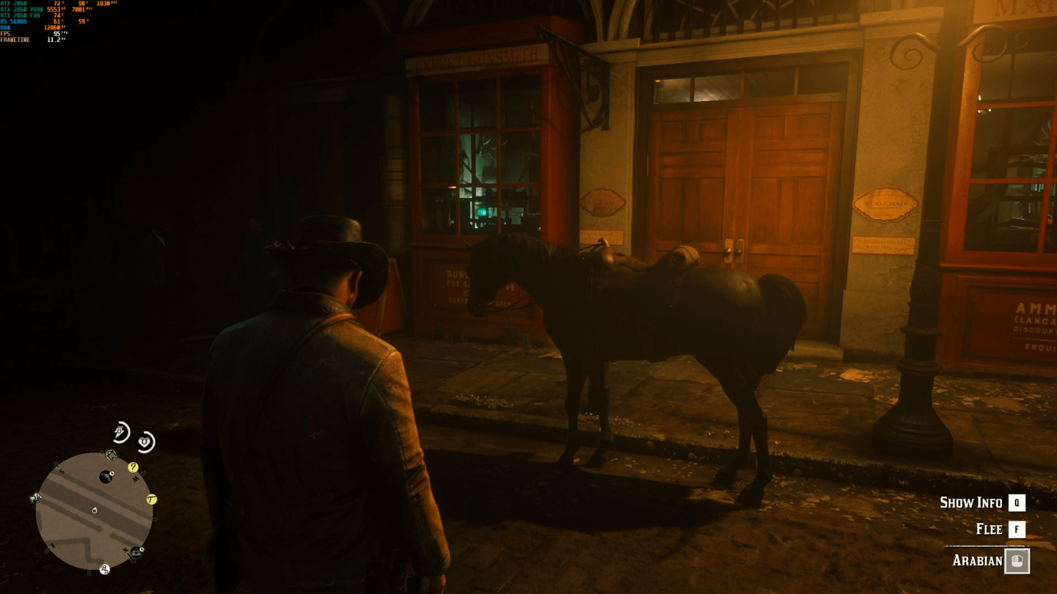 Black Arabian horse spawned in front of Saint Denis gunsmith, is that