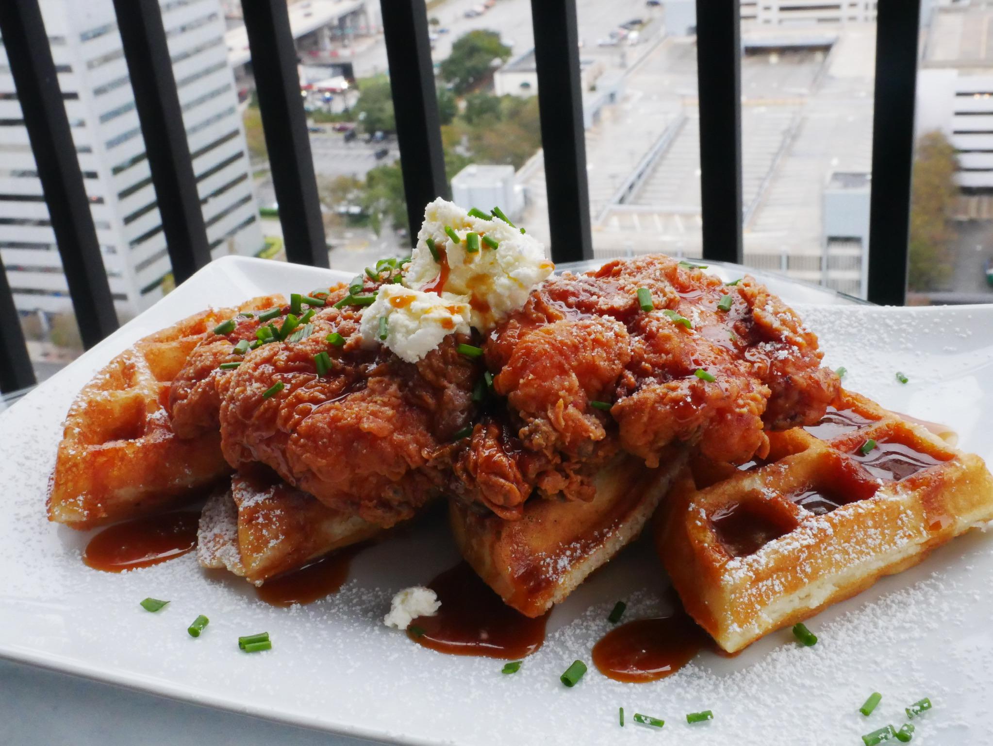 [homemade] Buttermilk Chicken & Waffles with Hot Honey Syrup! r/food