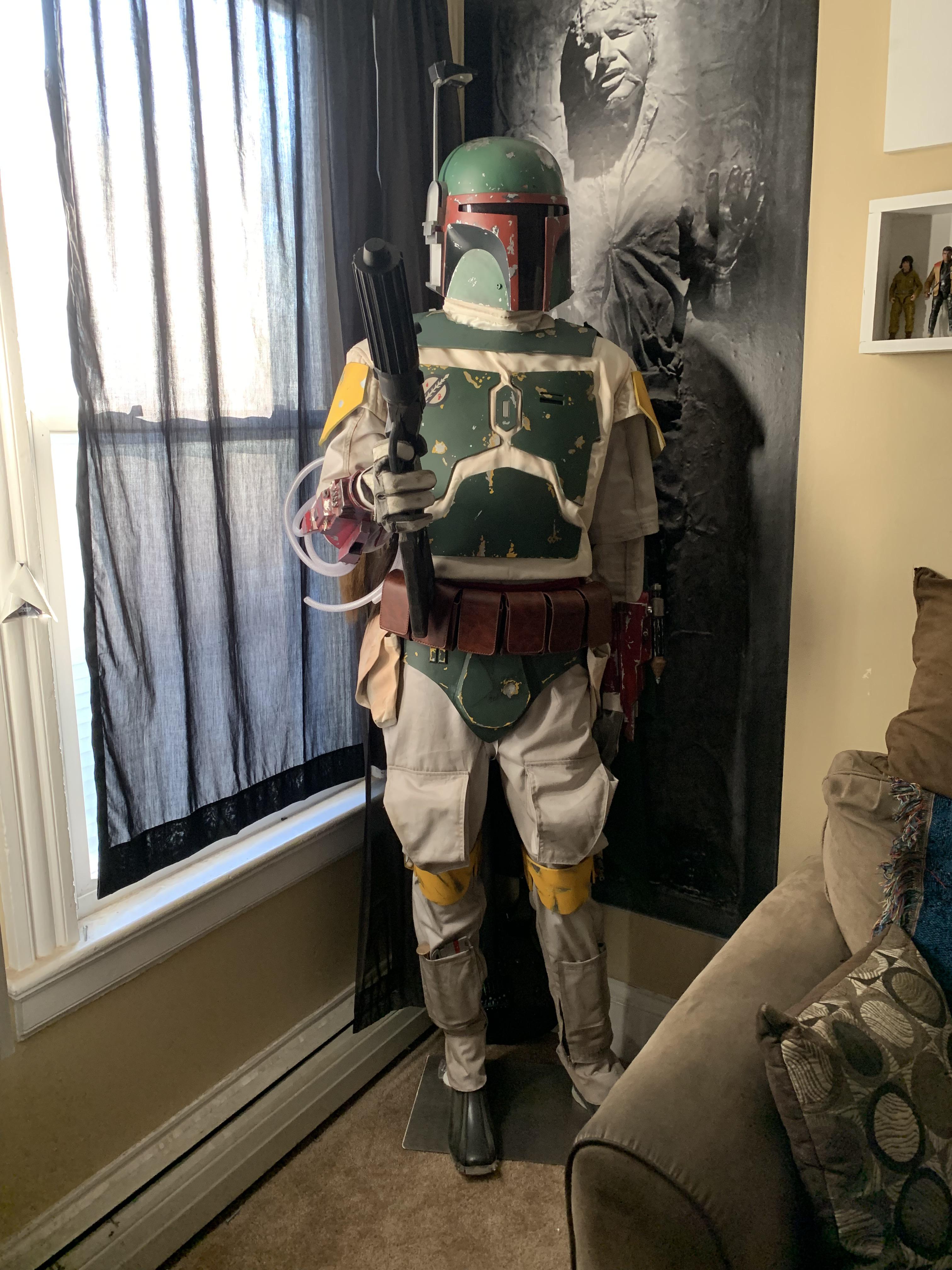Finally finished building a life size/wearable Boba Fett StarWars
