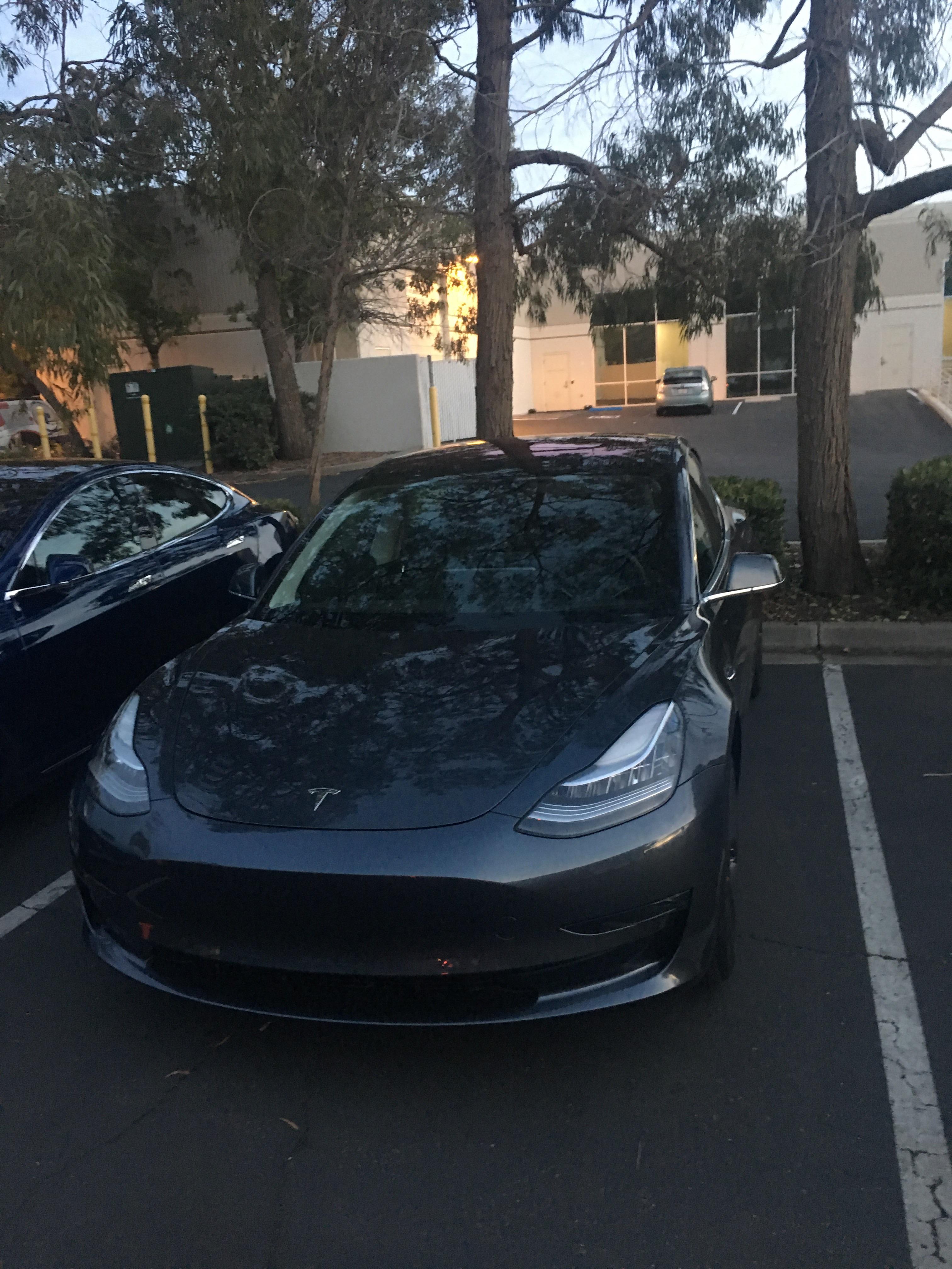 First time to see model 3 at delivery hub r/teslamotors