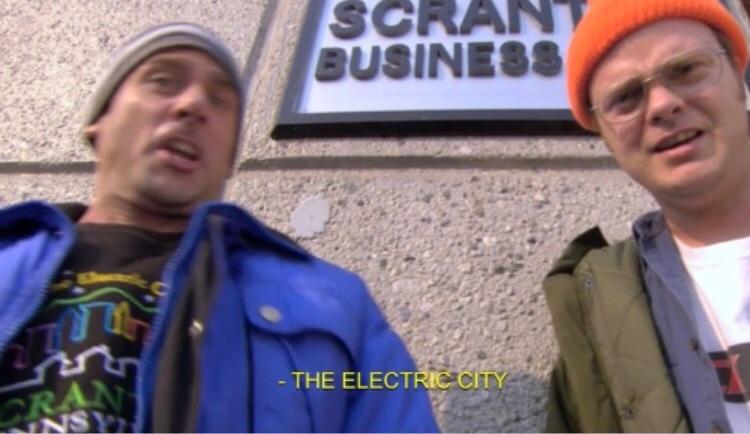 Scranton! What. The electric city. They call it that ‘cause of the