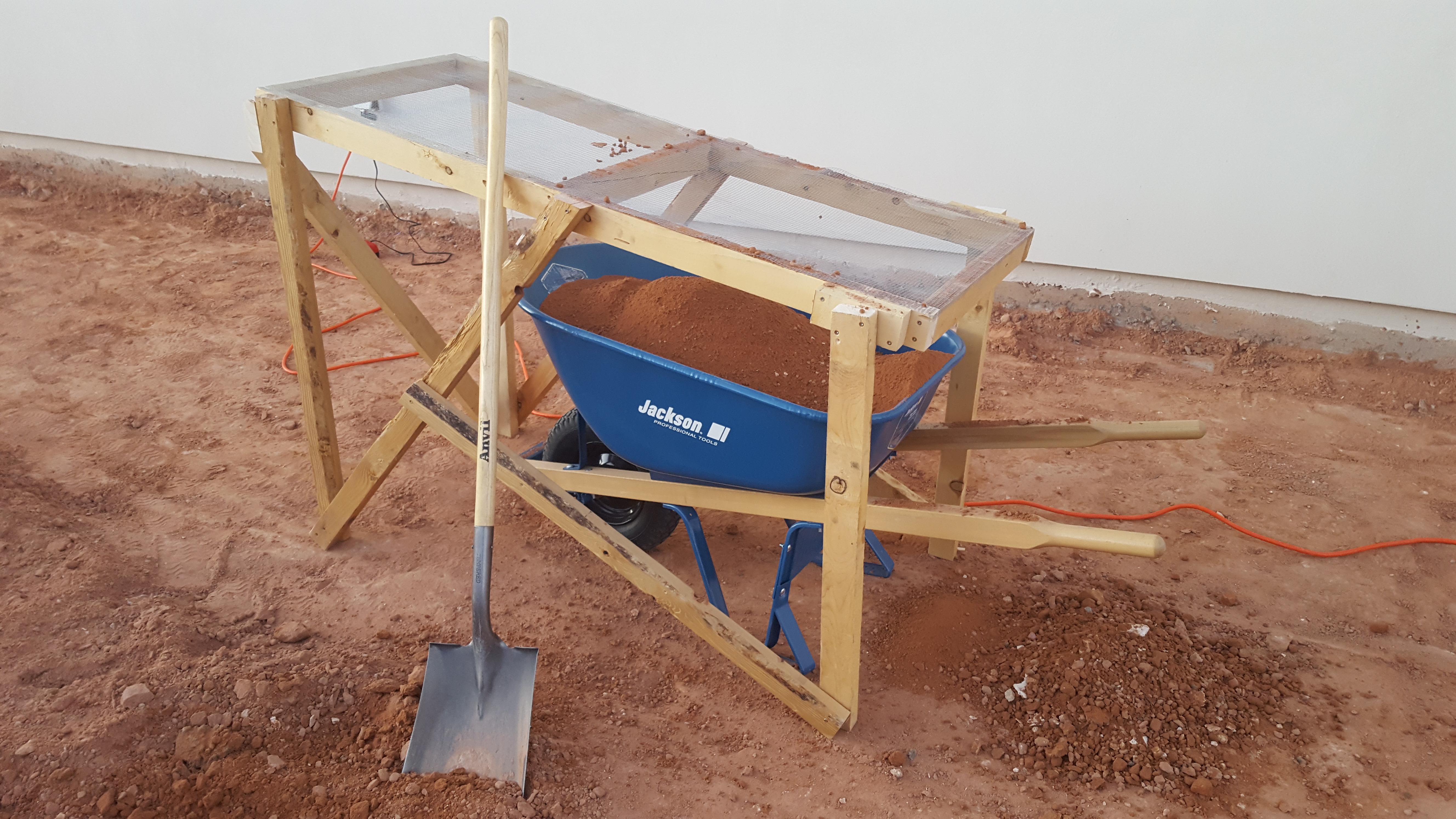 Built a dirt sifter today. Need lots of fill dirt for large