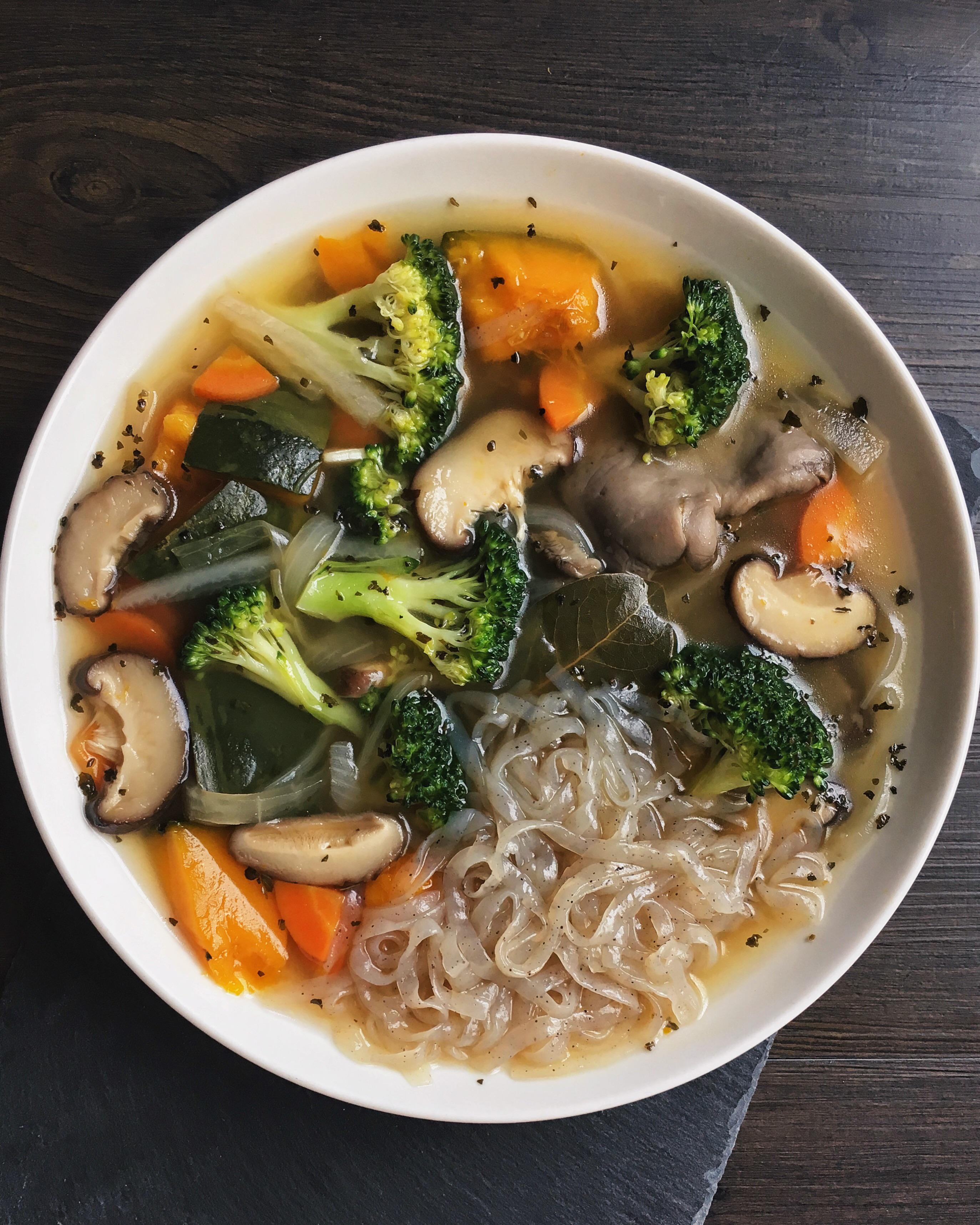 Asian style Vegan Healing Soup (Great for colds and flu season) r