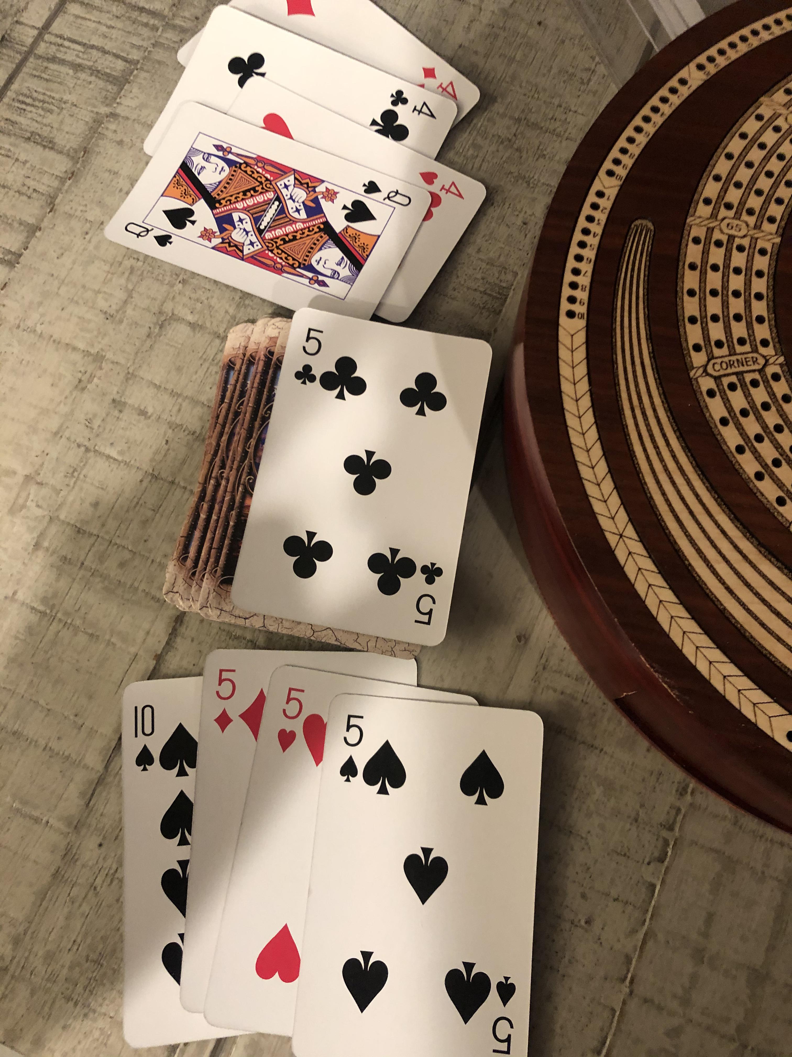 Dropped a 28 on the wifey. Nobs away from a 29. r/Cribbage