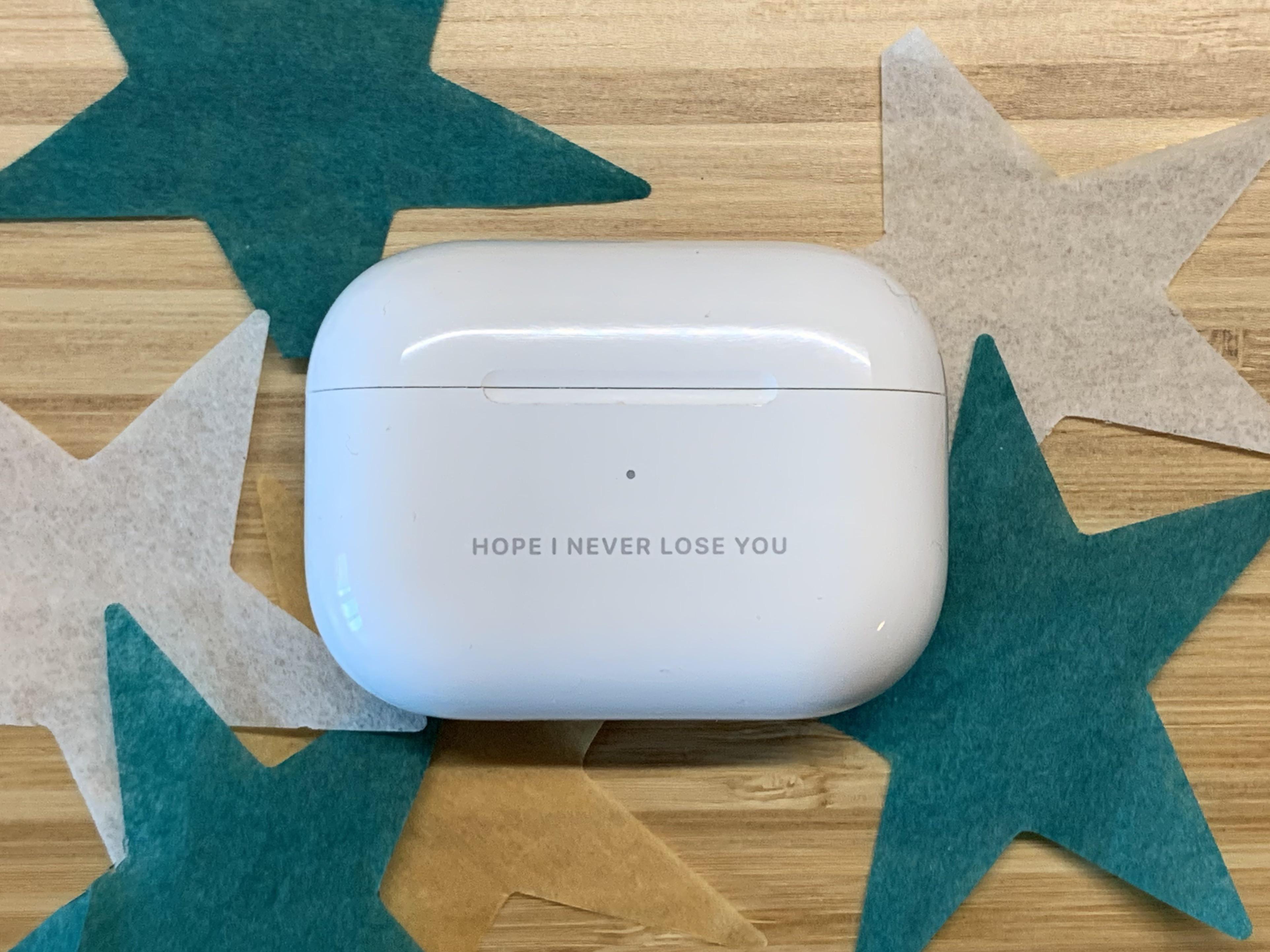 My AirPod engraving. Maybe silly to some but I love the song and it