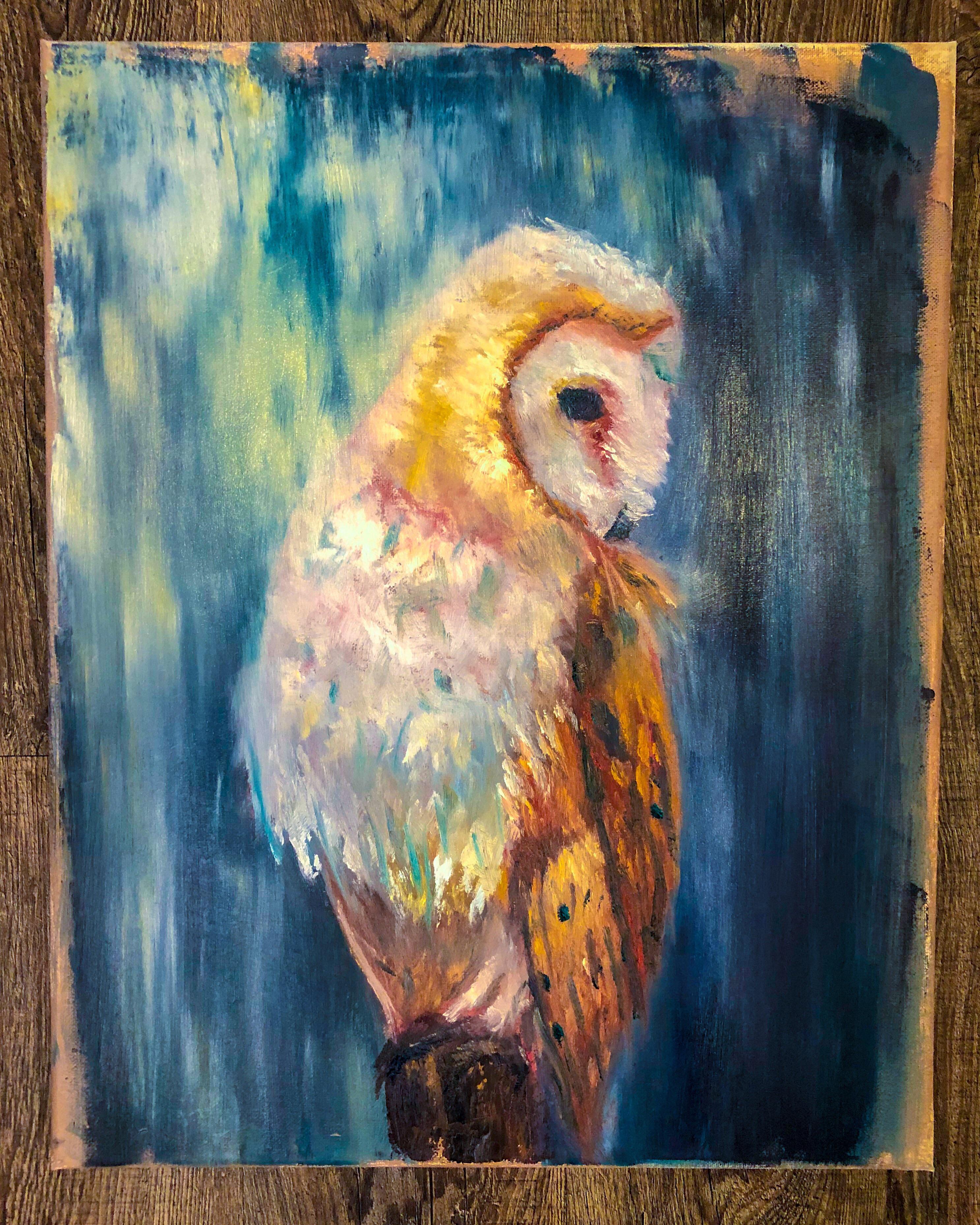 My owl oil painting r/Owls