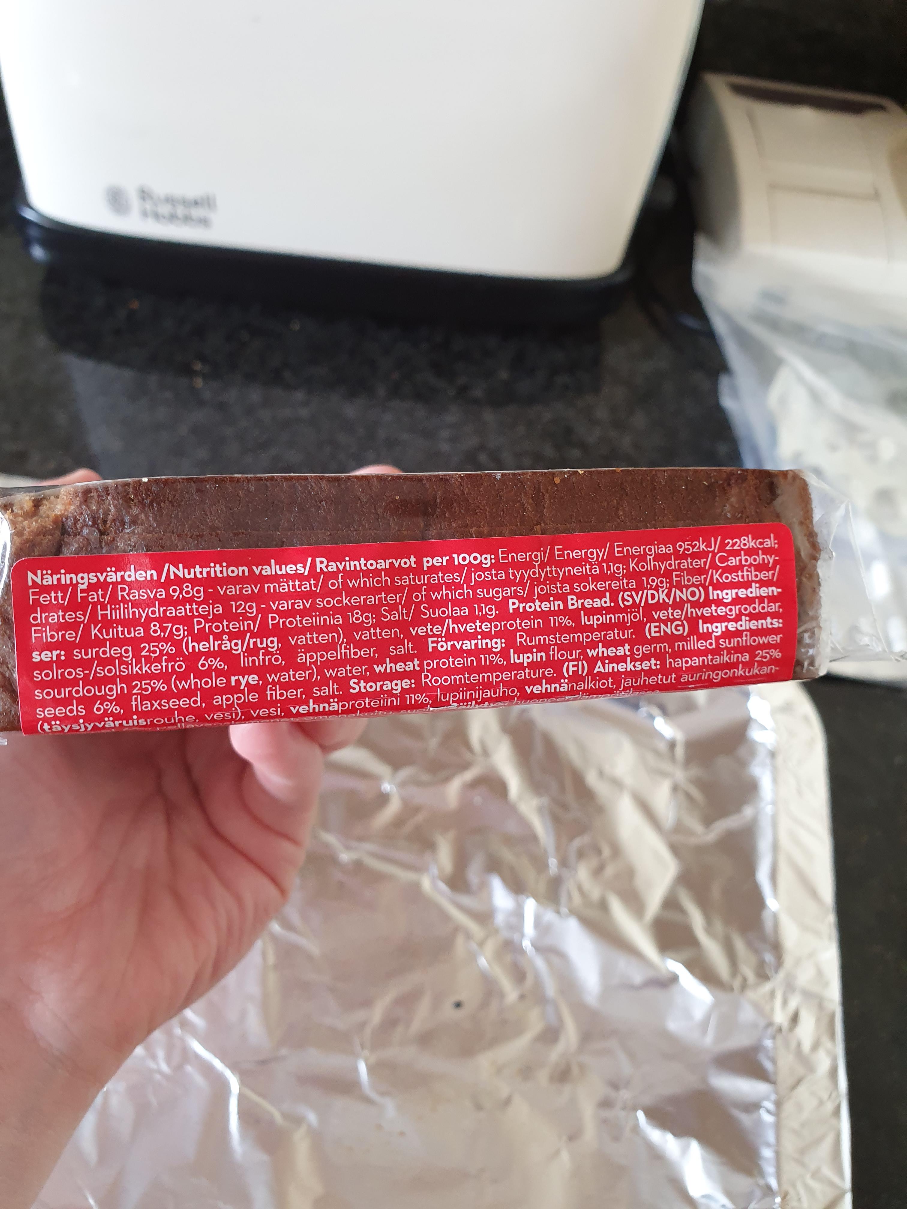 For those that wanted a photo of the nutrition info on the Protein