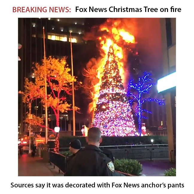 Fox News Christmas tree on fire r/PoliticalMemes