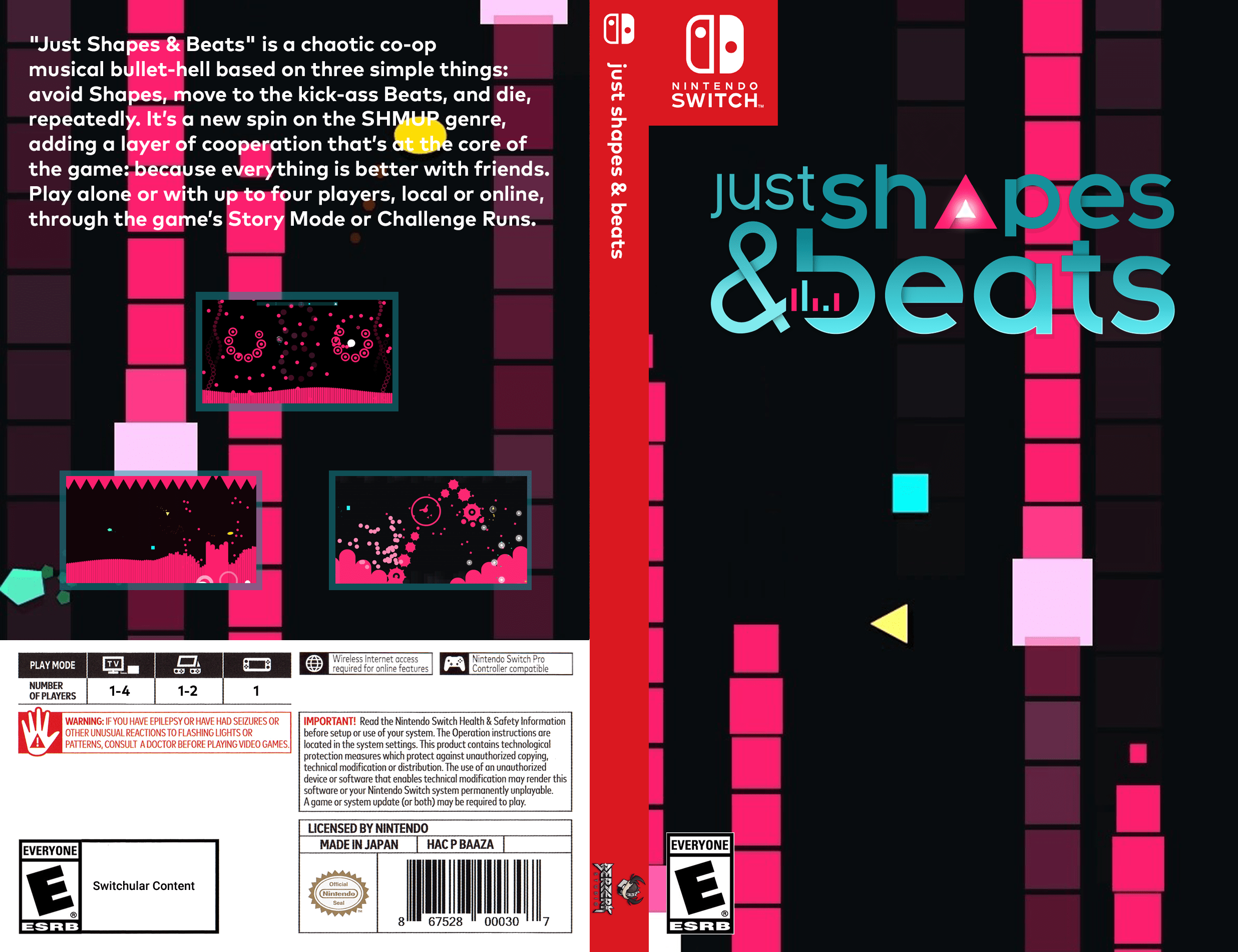 Just Shapes & Beats Custom Switch Cover NintendoSwitchBoxArt
