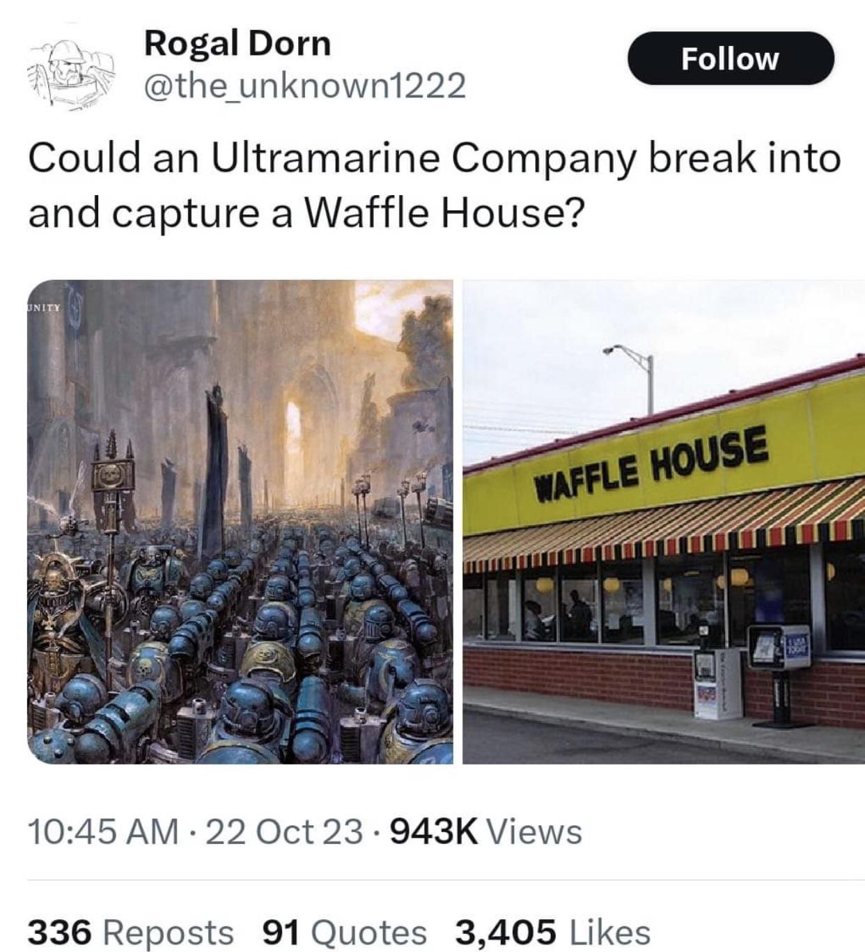 [Request] How many space marine chapters would it take to staff every