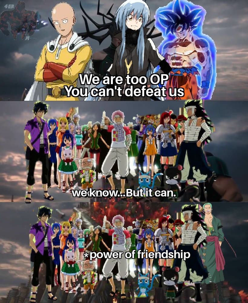 [meme]Power of Friendship Stonkssss fairytail
