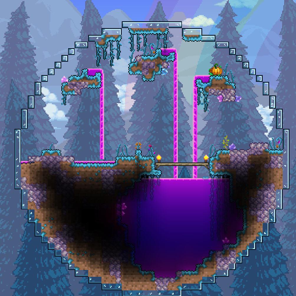 2 done! Hallowed Mini Biome! How does it look? r/Terraria