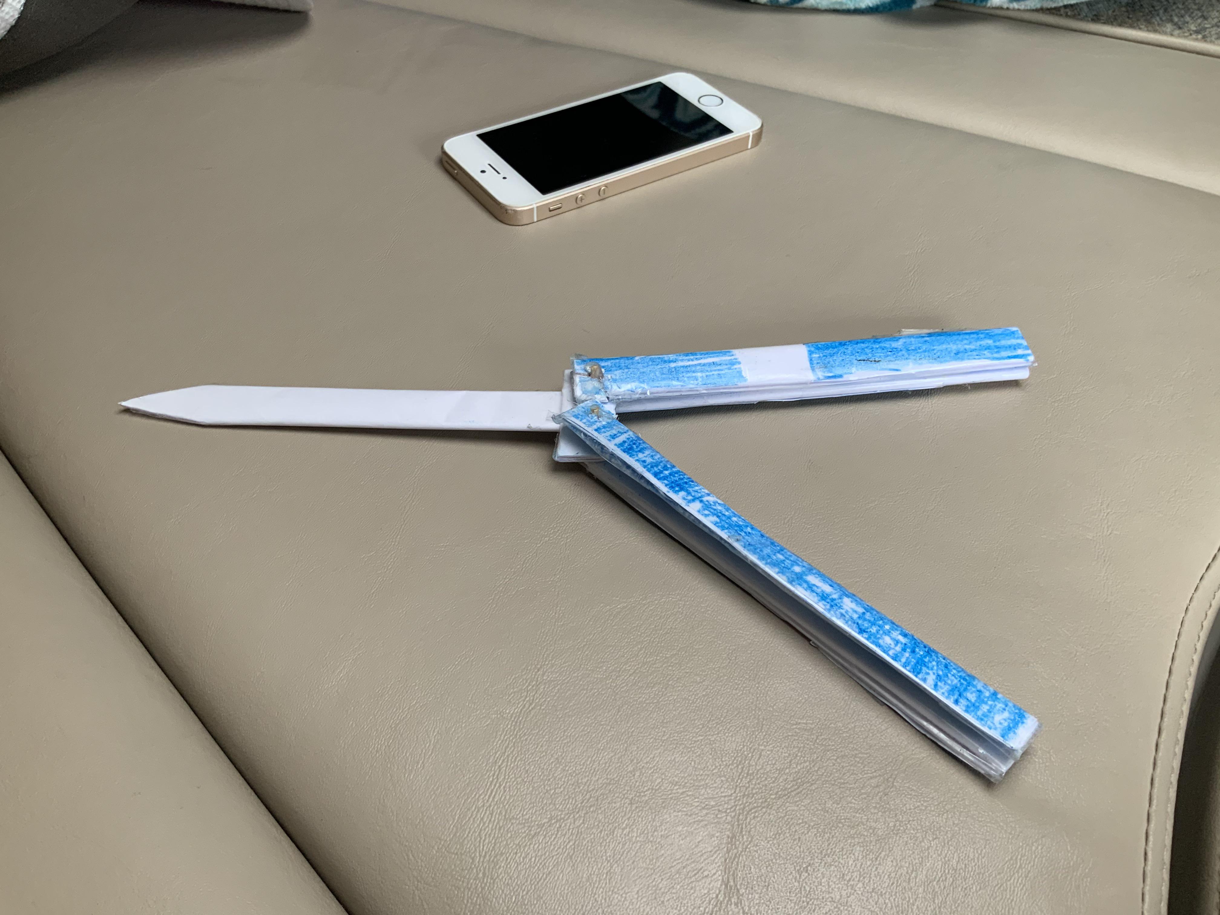 Paper butterfly knife r/butterflyknife