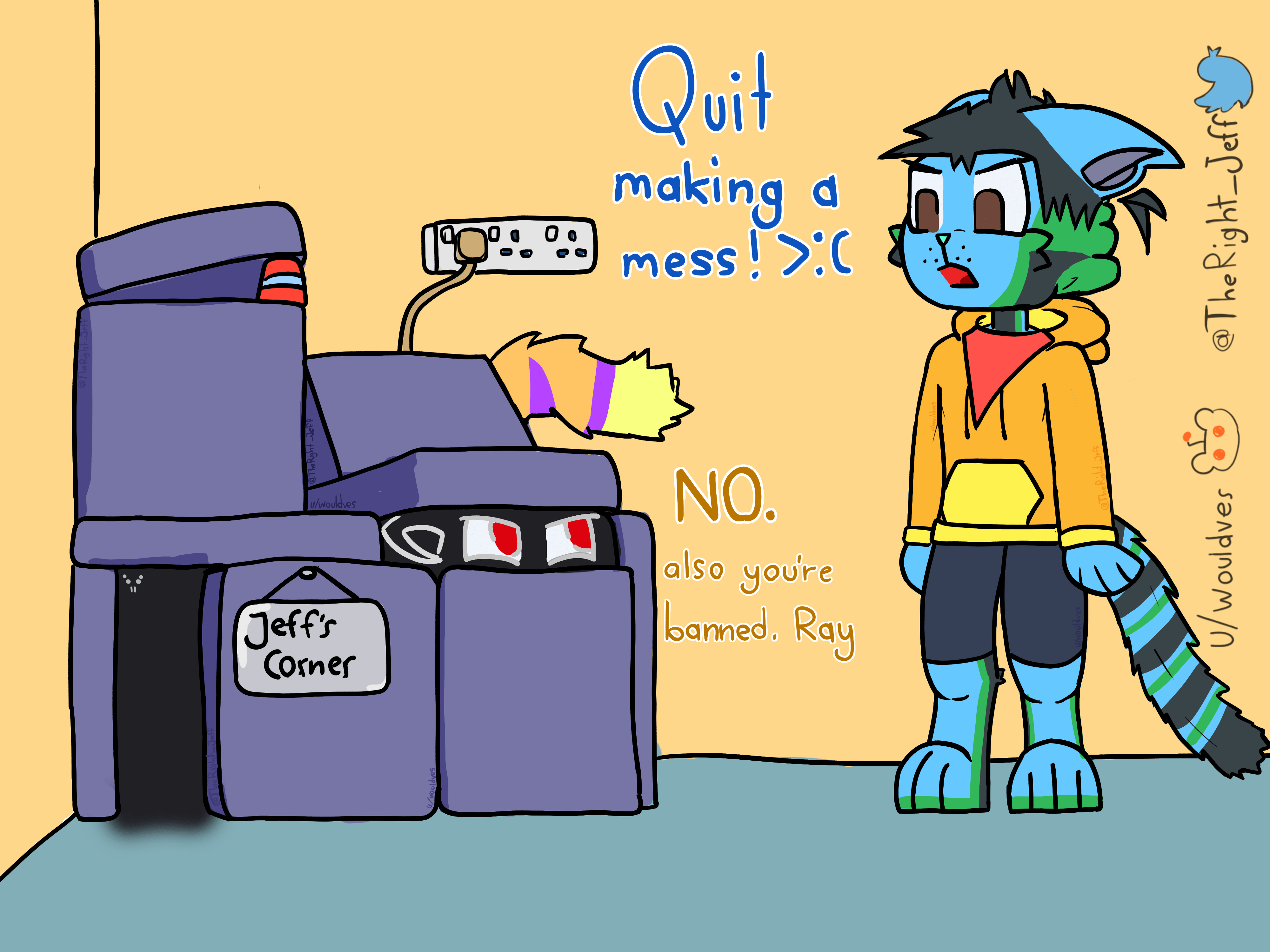 Nice pillow fort ( art by me TheRight_Jeff on twitter ) r/furry