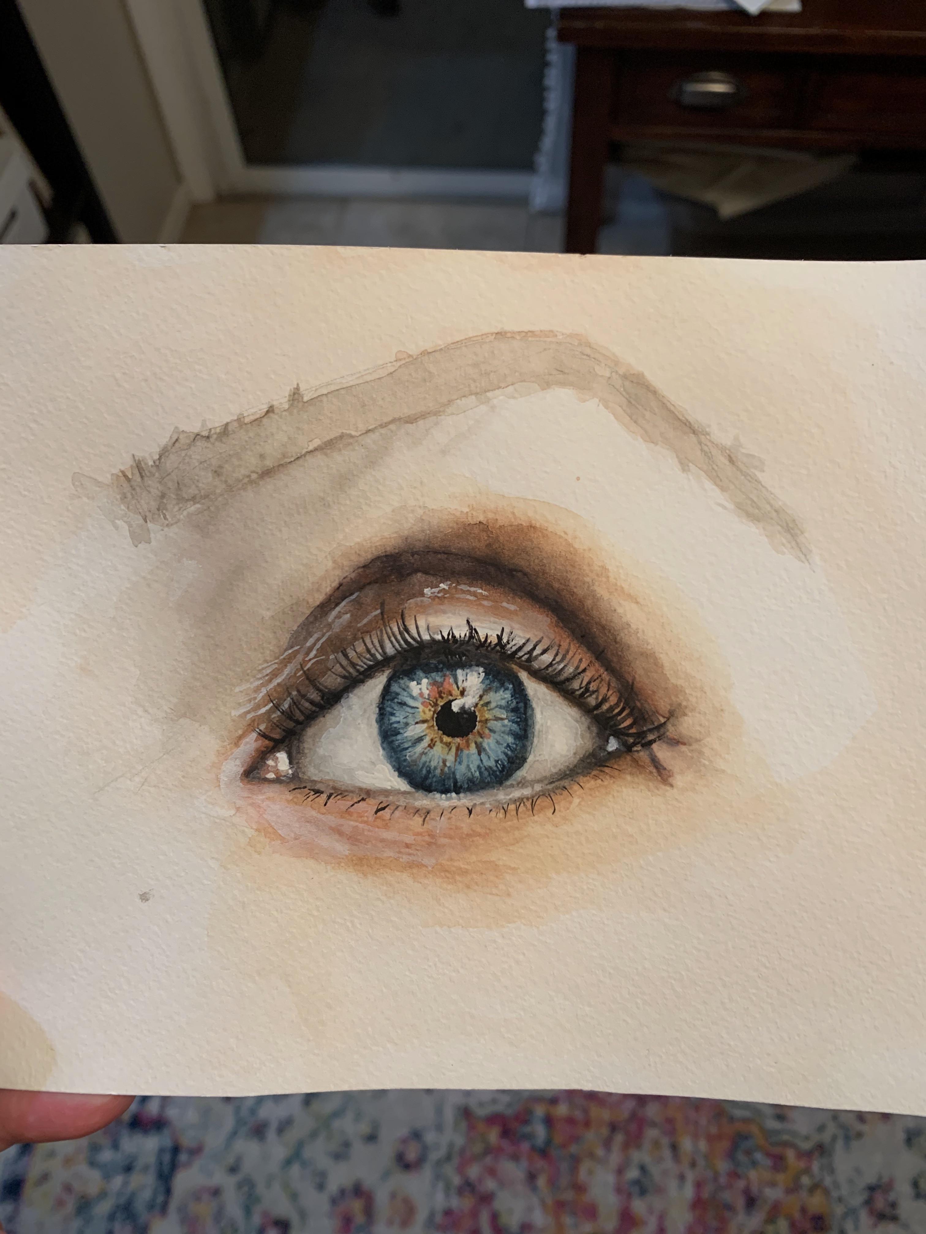 Watercolor and gauche eye r/eyes