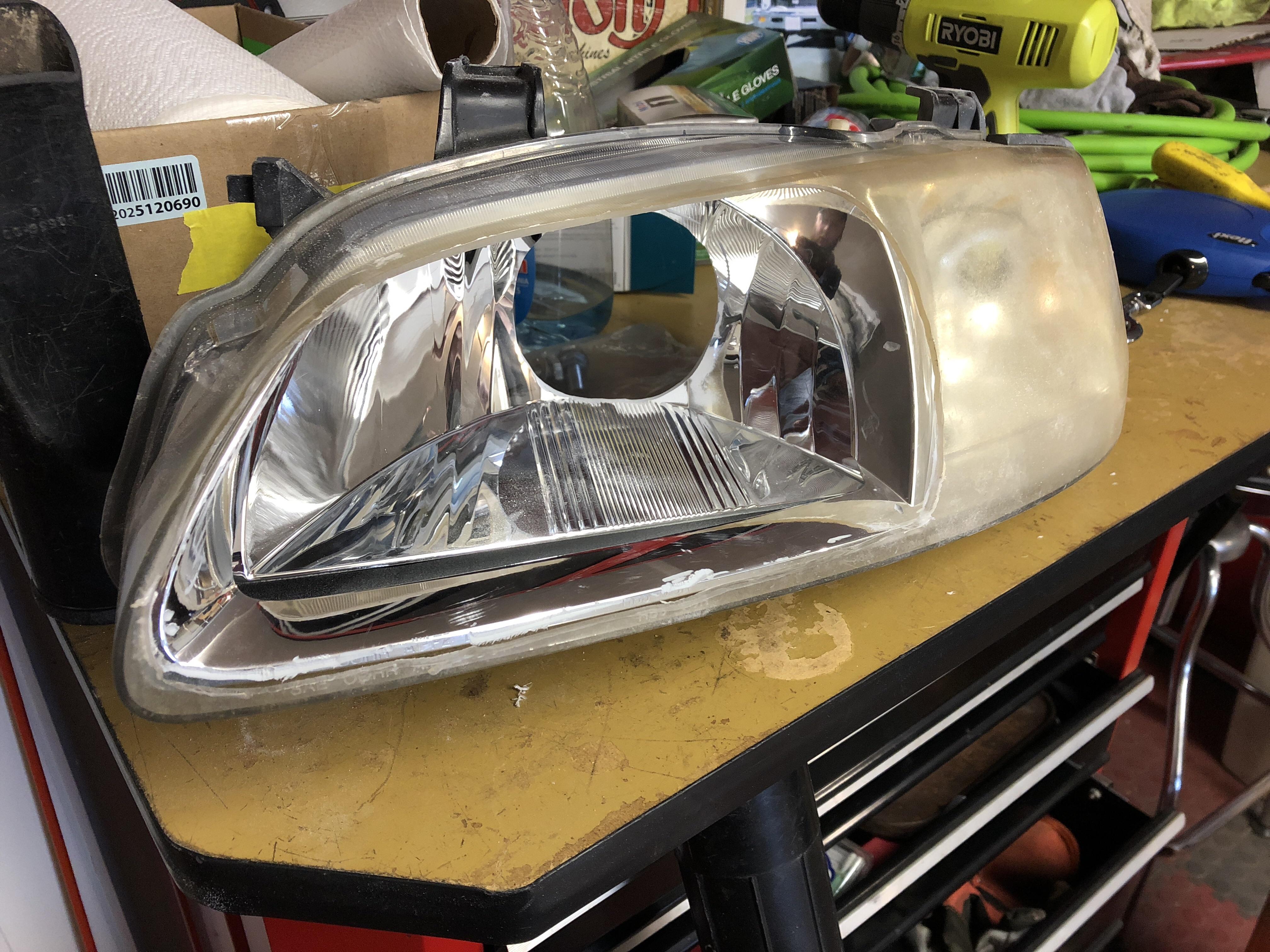 Headlight ram air intake step one. r/projectcar