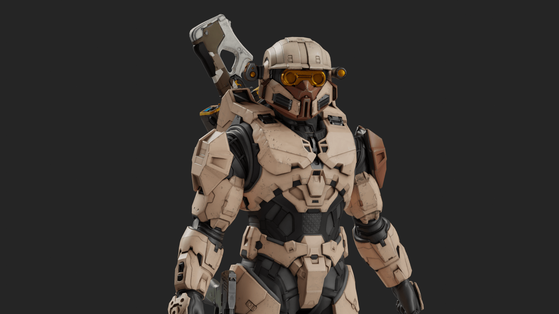 Completed Linda. I thought this came out pretty well. r/halo