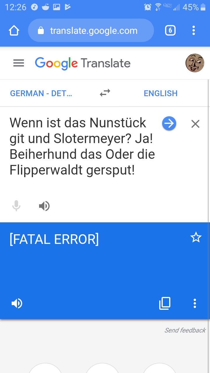 When you put the world's funniest joke into google translate, it dies