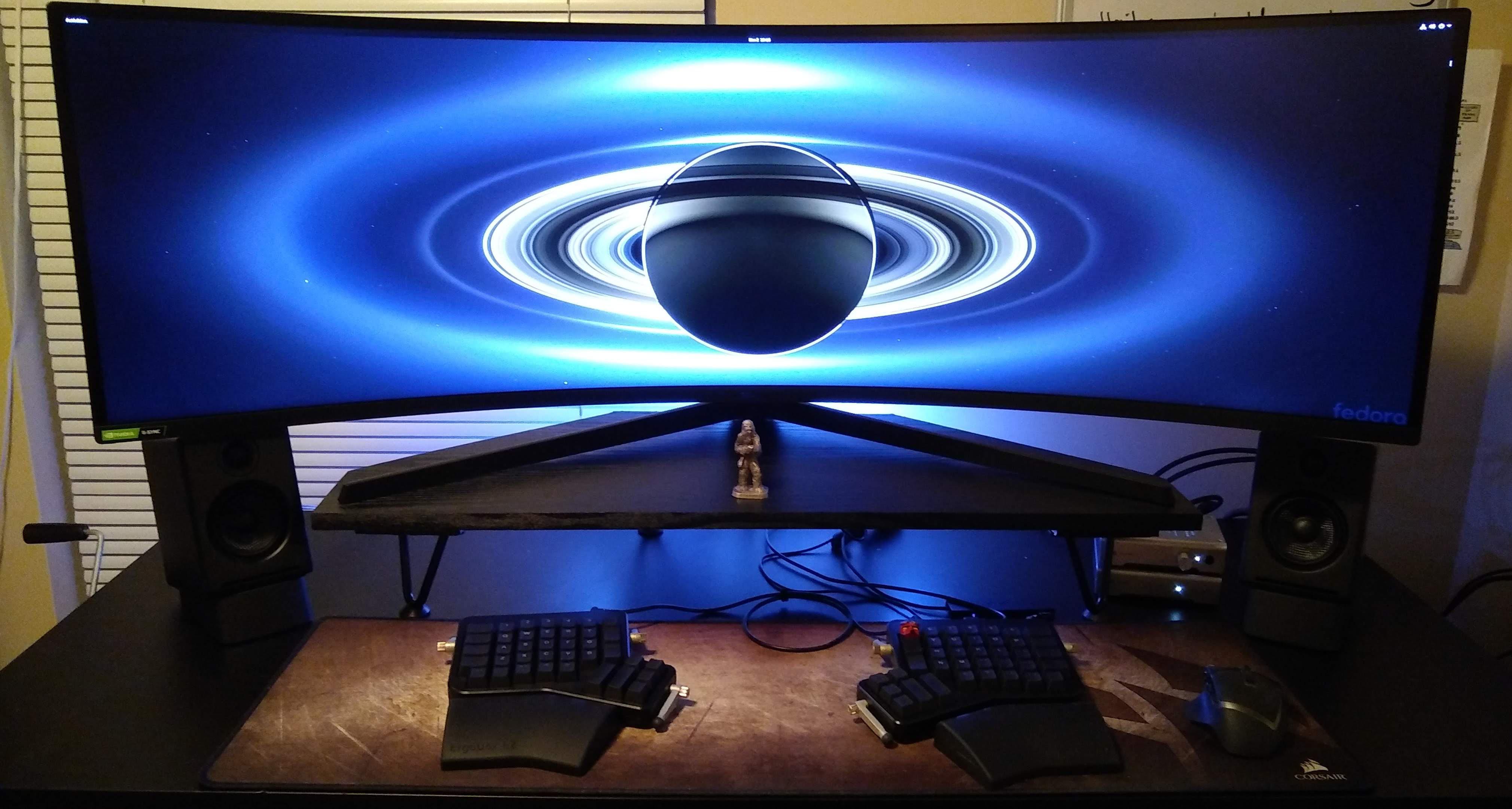 G9 with custom riser stand r/ultrawidemasterrace