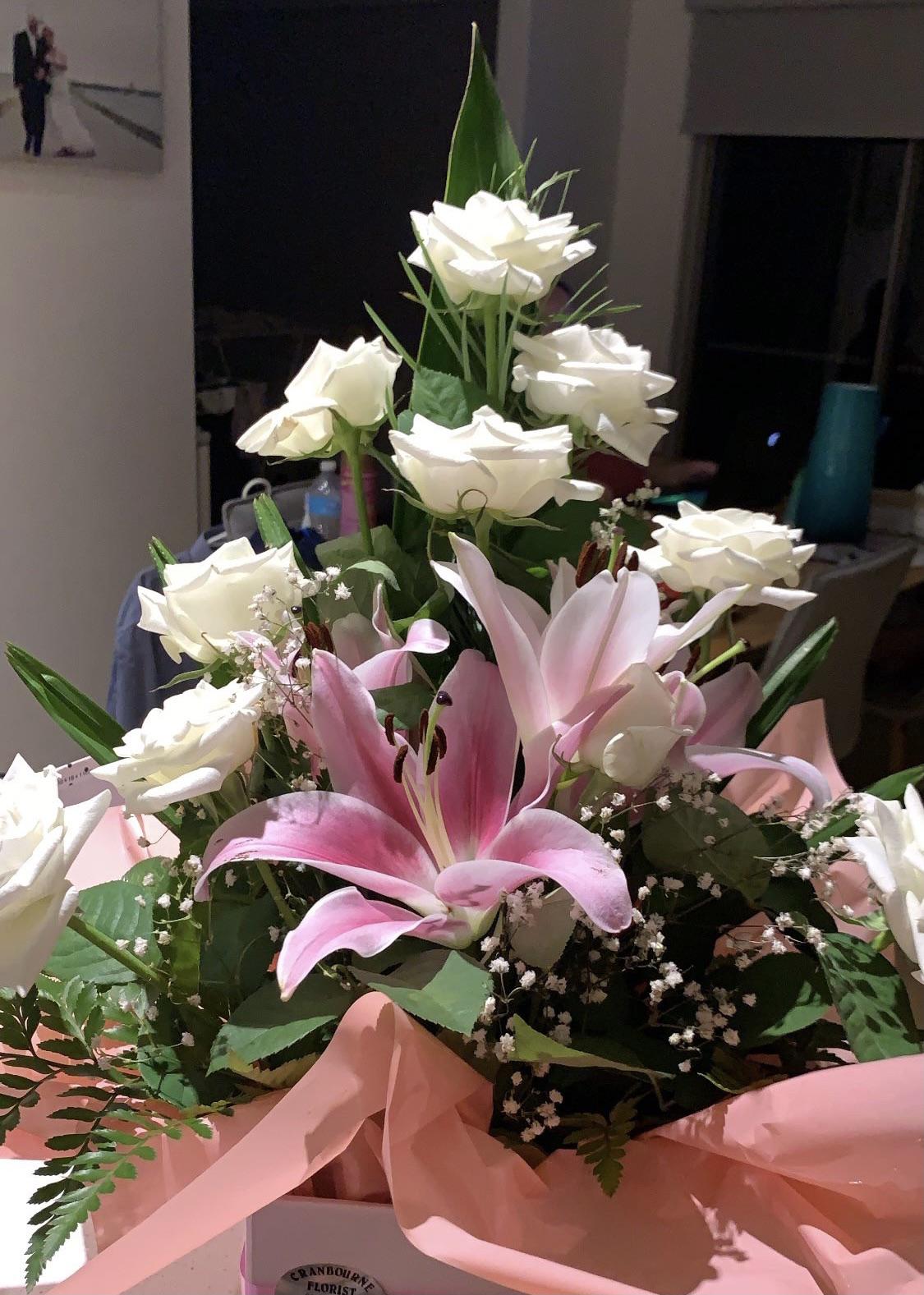 I think my husband bought me funeral/sympathy flowers for Valentines