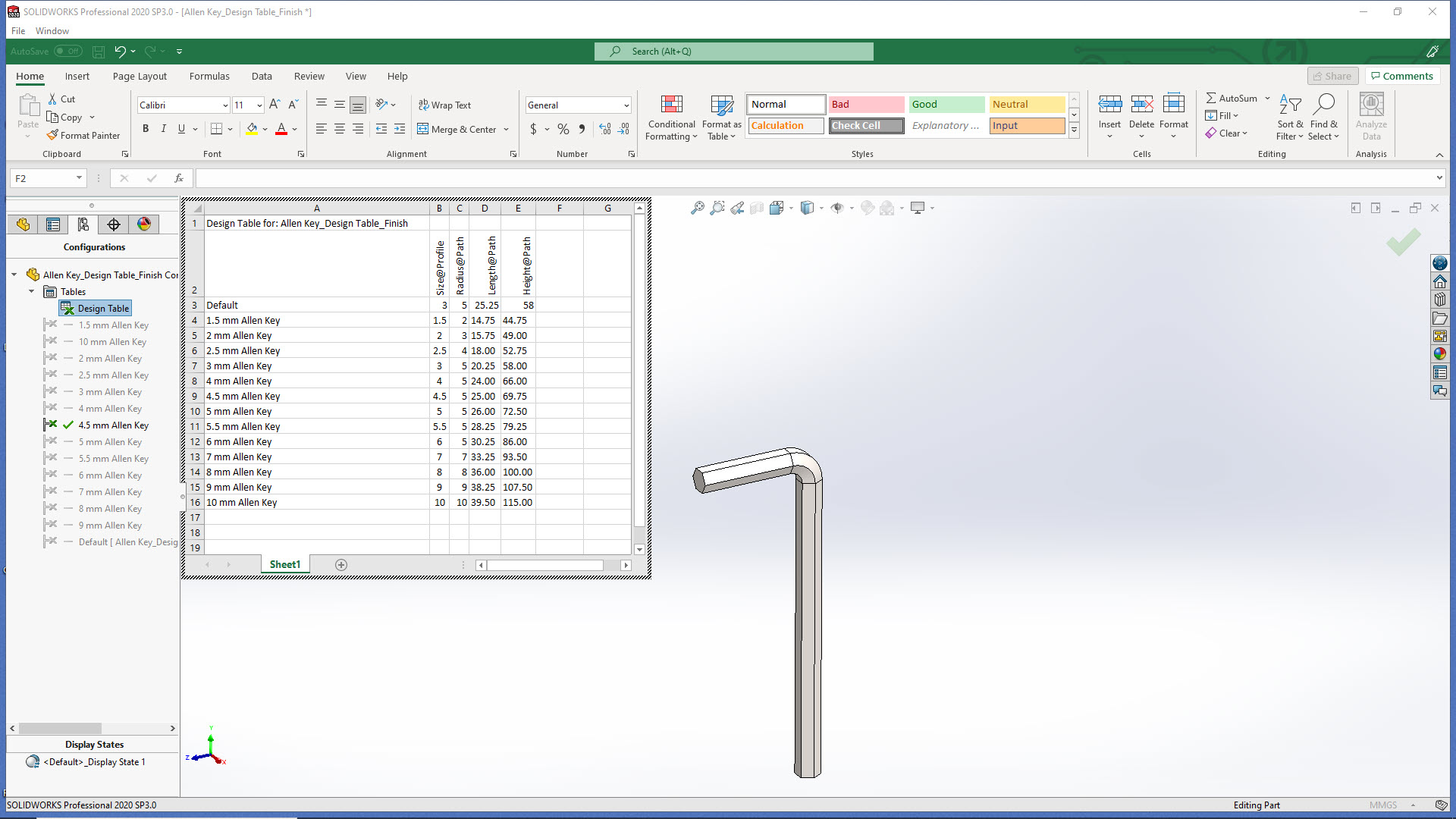 SolidWorks Design Table Tutorial r/SolidWorks