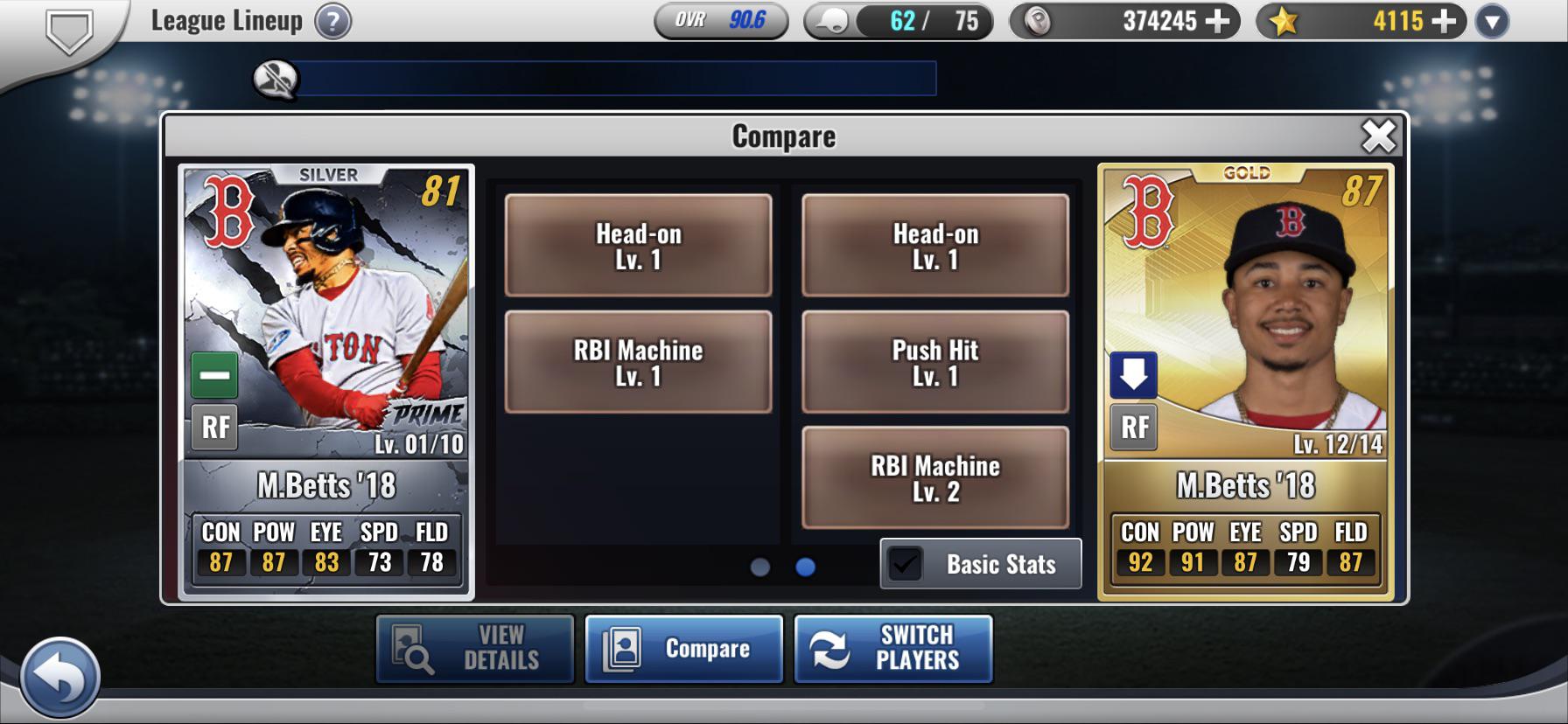 Upgrade the gold card or work the prime Silver?? r/MLB_9Innings