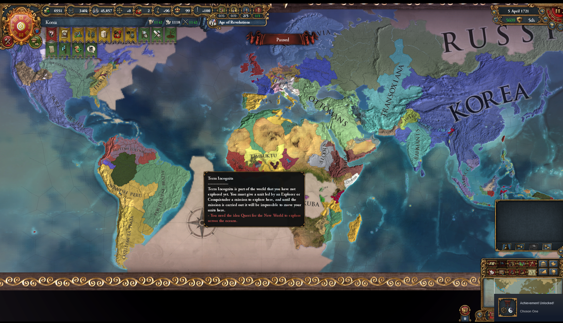 Chosen One The only achievement that involves Best Korea r/eu4