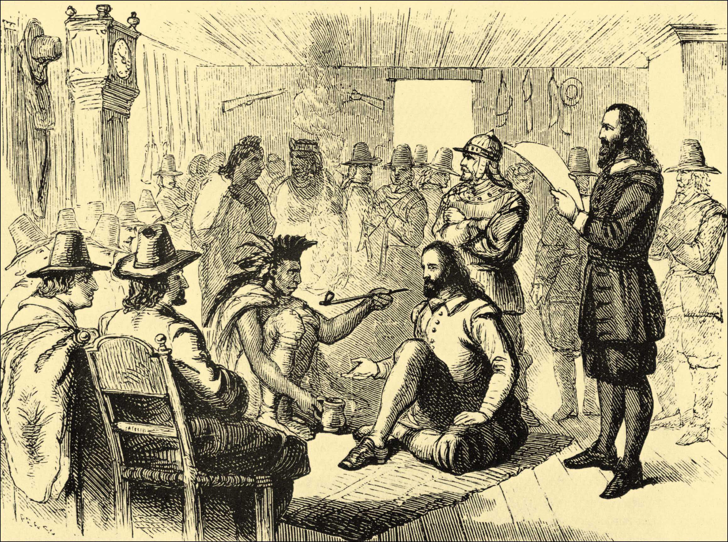 TDIH March 22, 1621, The Pilgrims of Plymouth Colony sign a peace