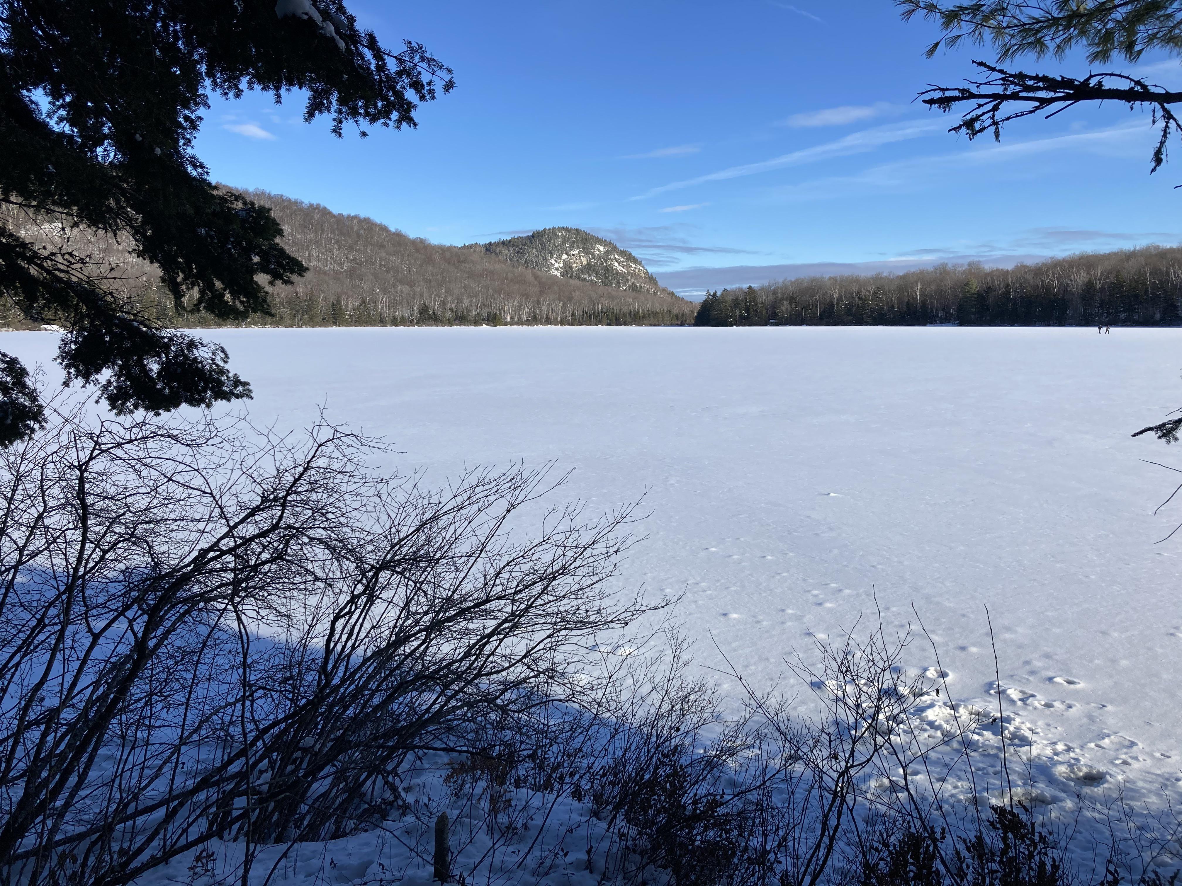 Far end of Kettle Pond looking back at Owls Head. Beautiful day for a