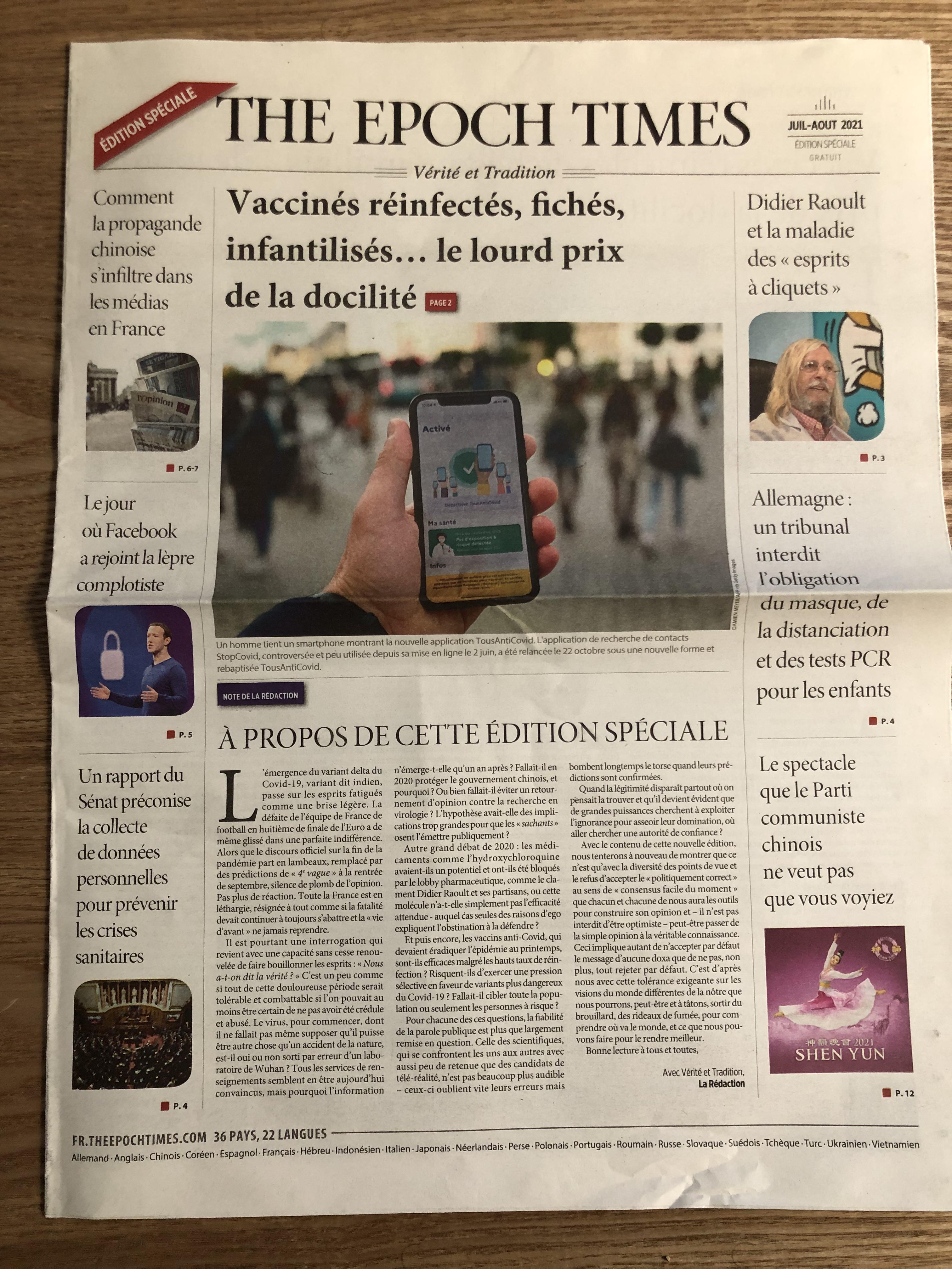Je rentre chez moi ce soir et je trouve ceci dans ma boîte aux lettres. Il faut croire qu’on n