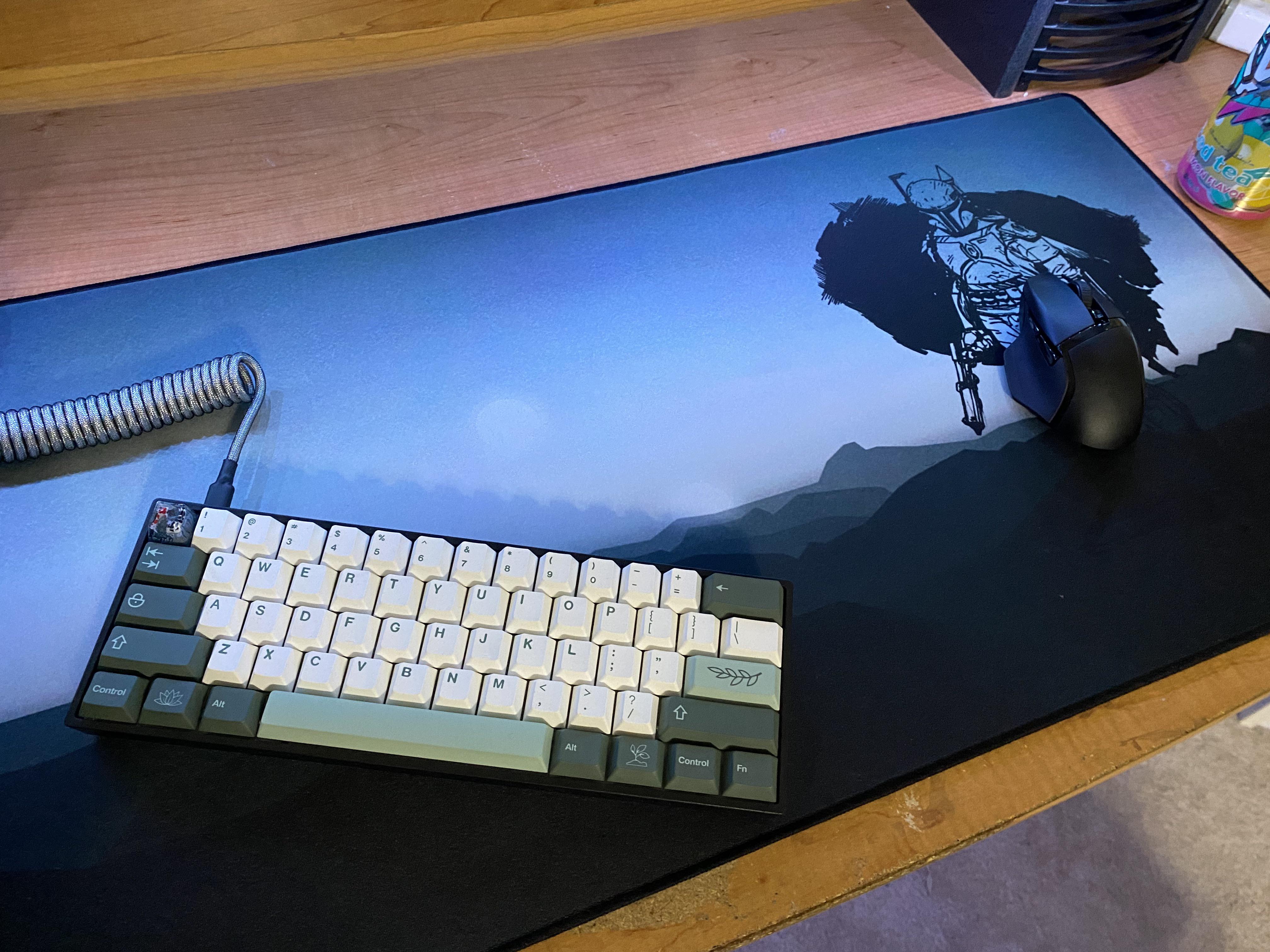 the desk mat i designed arrived today ) r/MechanicalKeyboards