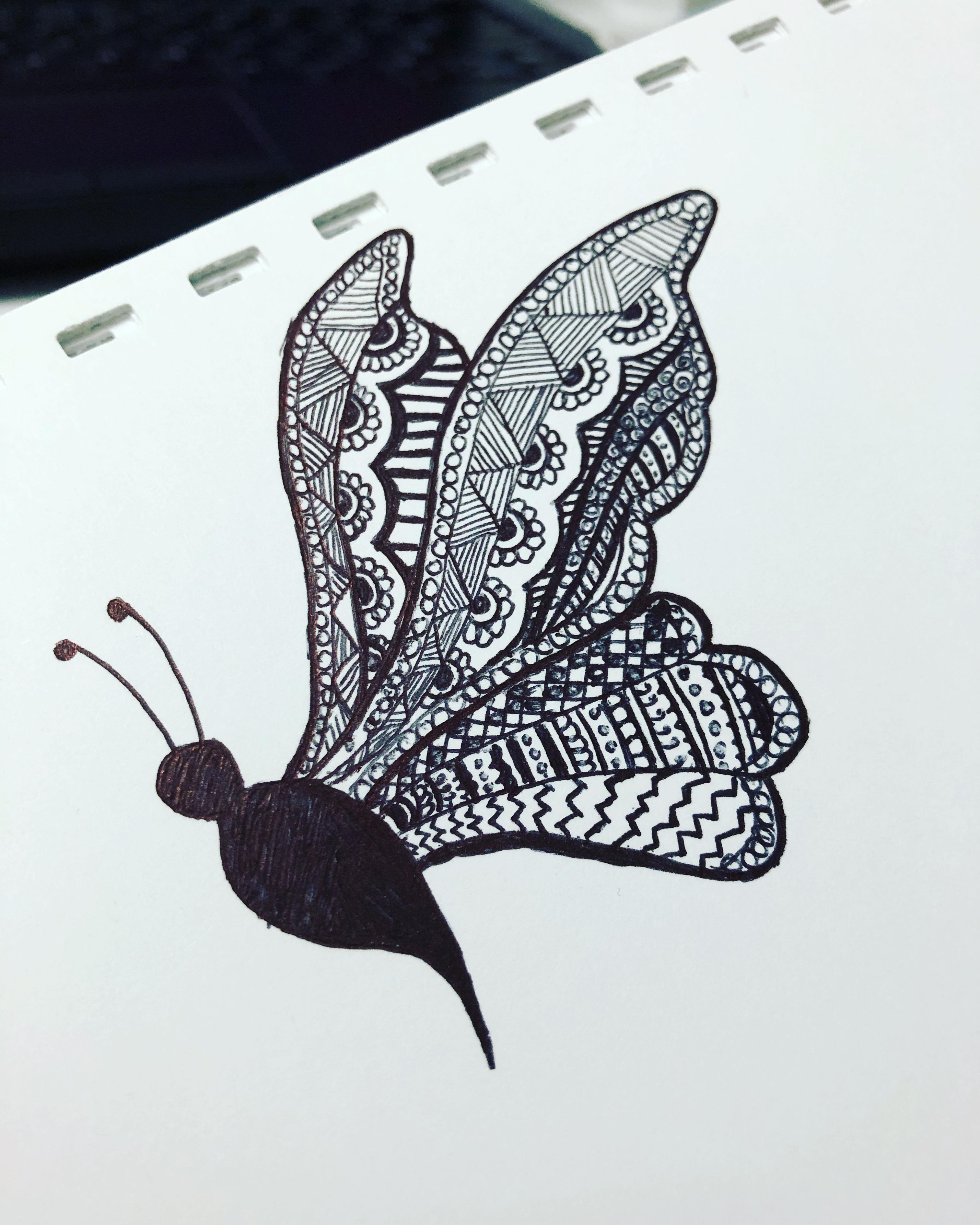 Using Mandala Art to create a beautiful butterfly soothing experience