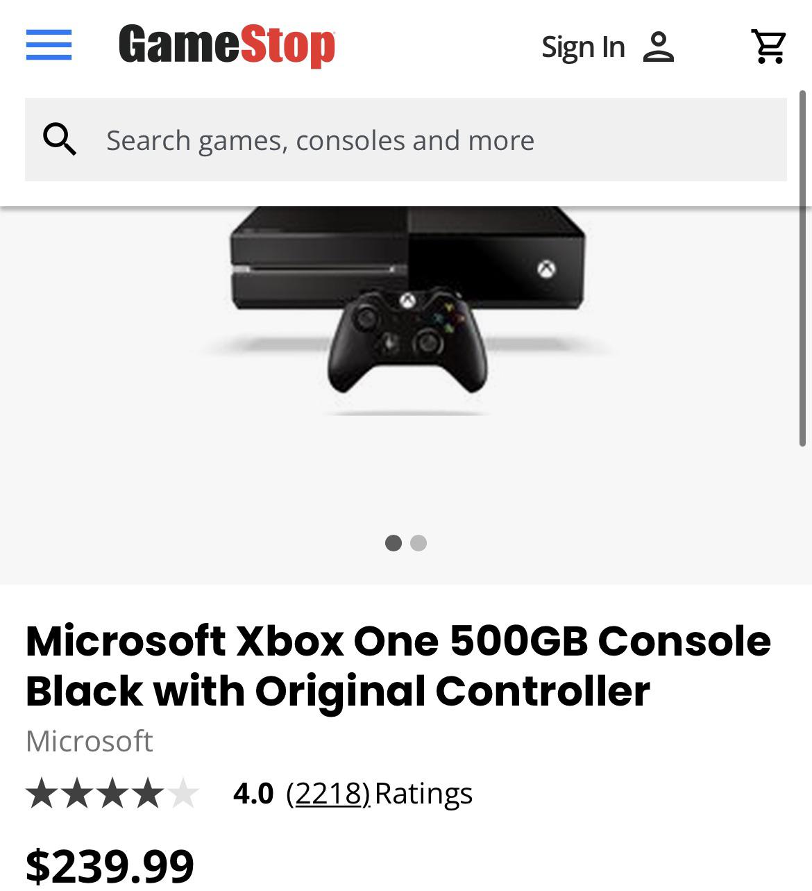 Fun fact guys, you can still buy a used OG Xbox One from GameStop for