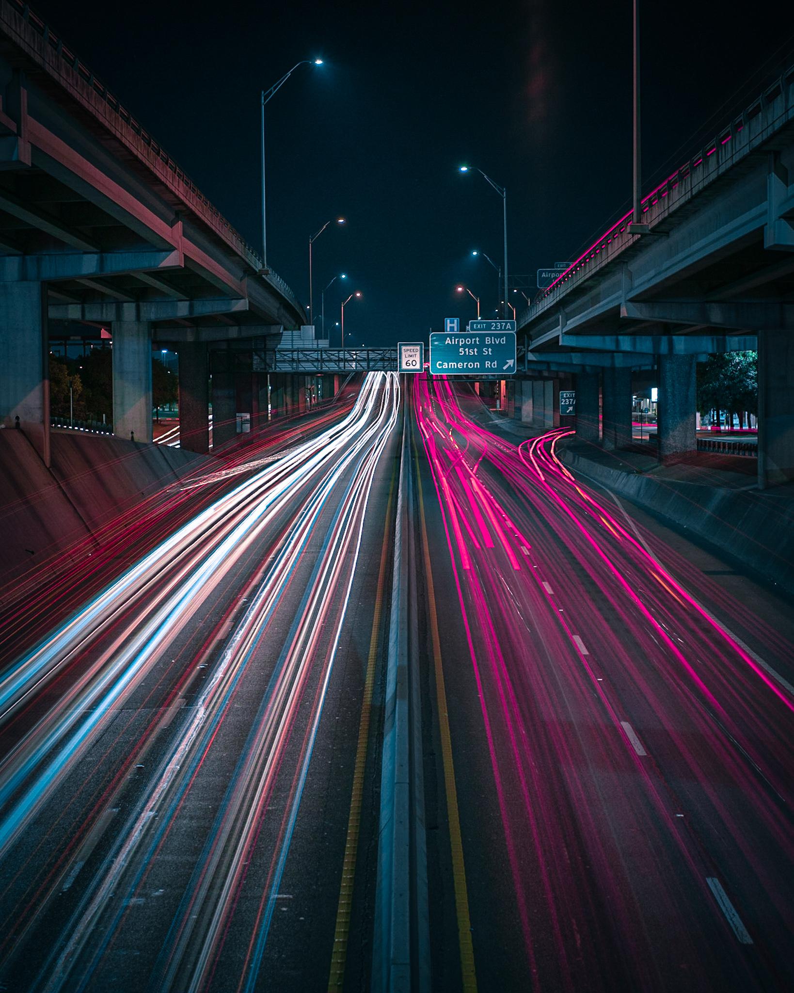 Best spot to get long exposure light trails in Austin! [OC][4243x5304