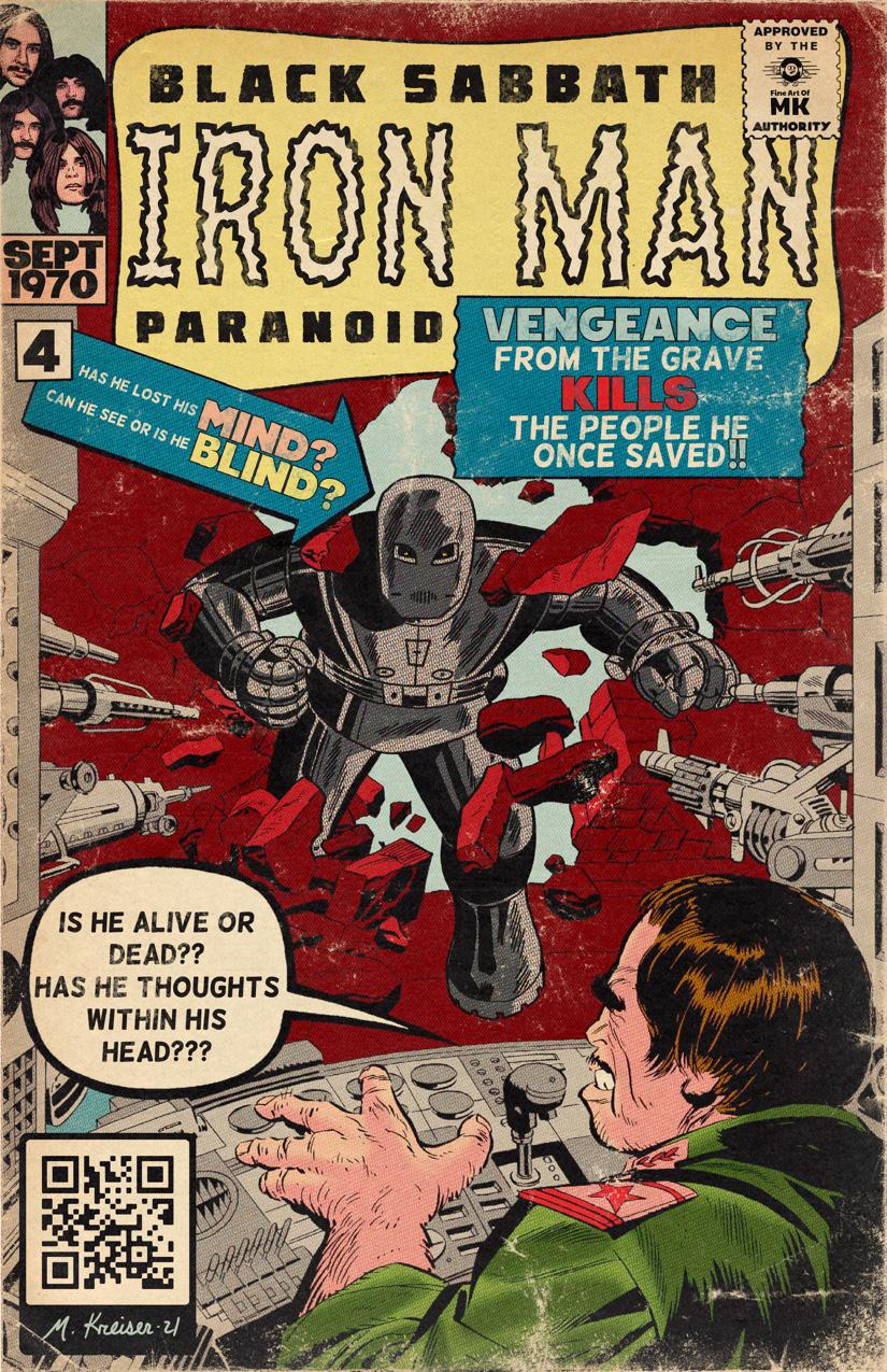 Black Sabbath Iron Man Comic Book Art, By Me r/blacksabbath