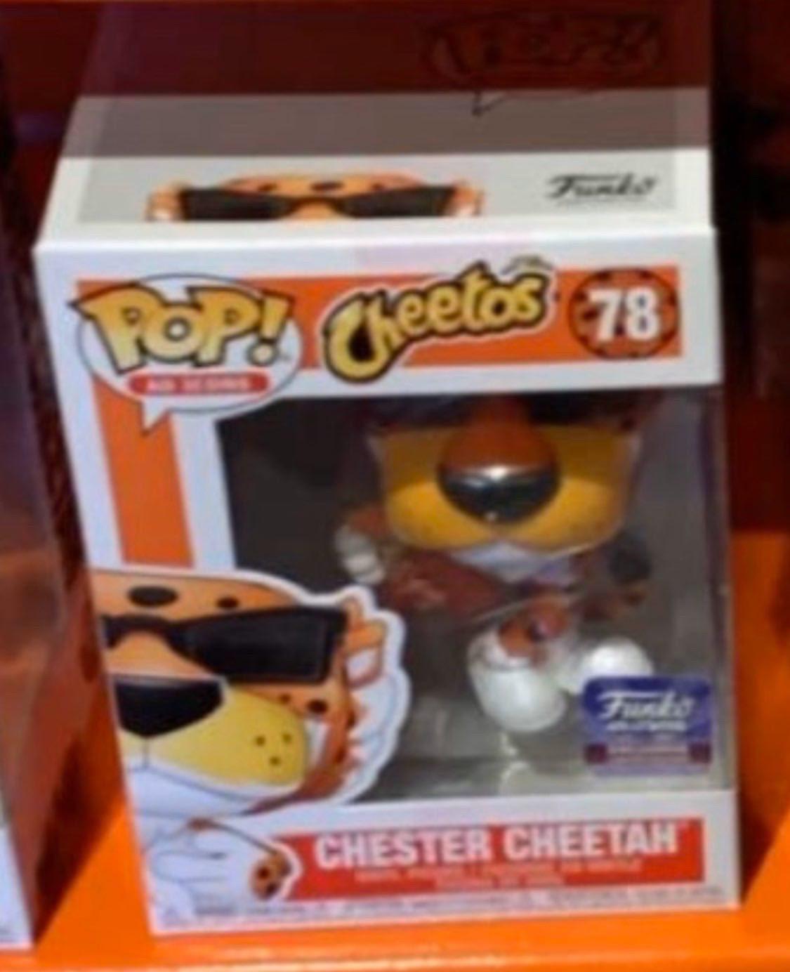 Chester Cheetah. Not flocked but has cheetos bag funkopop