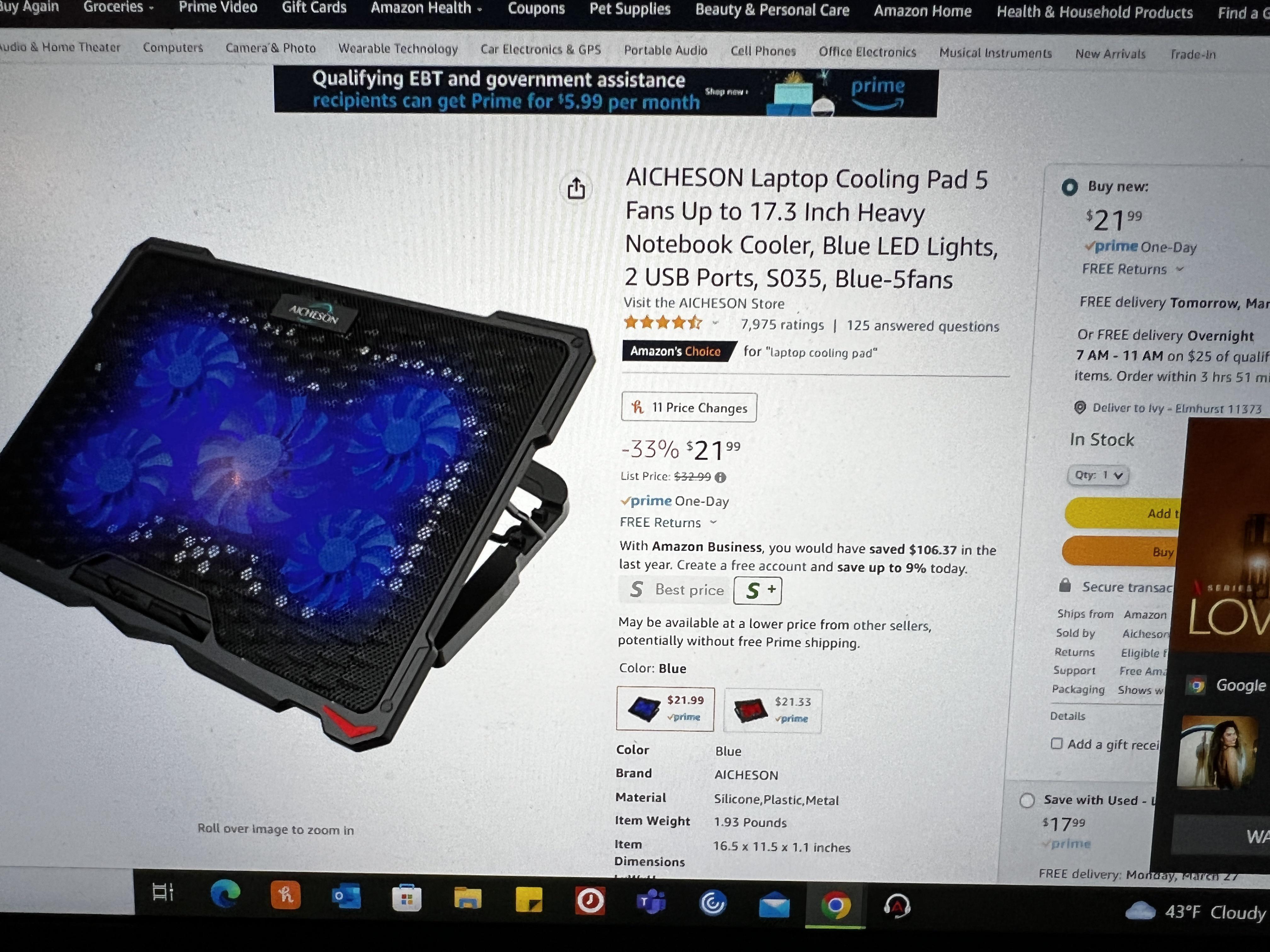 Is this a good cooling pad for battery? Using a legion 5 pro r