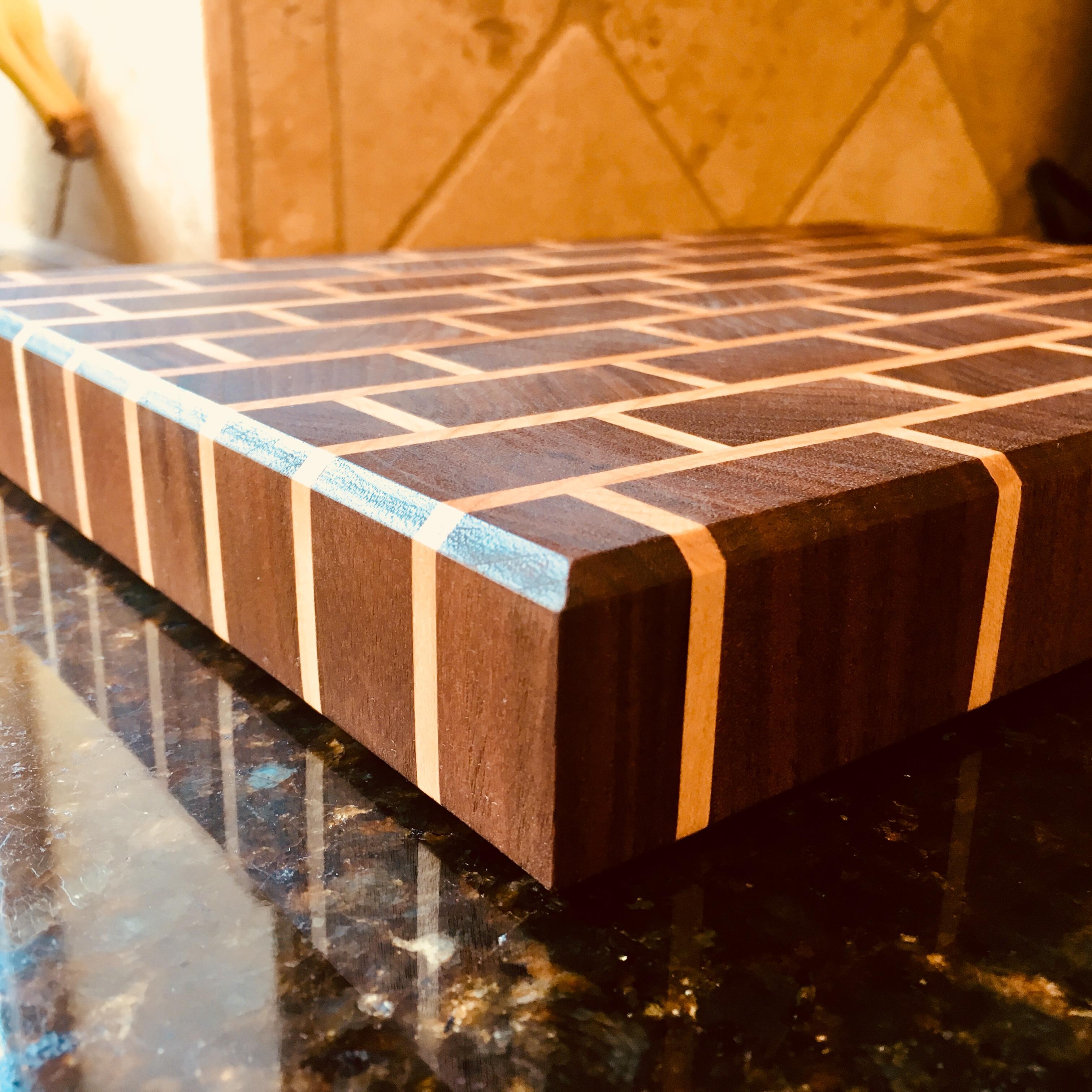 Yet another endgrain brickstyle cutting board (well, my first one). r/woodworking