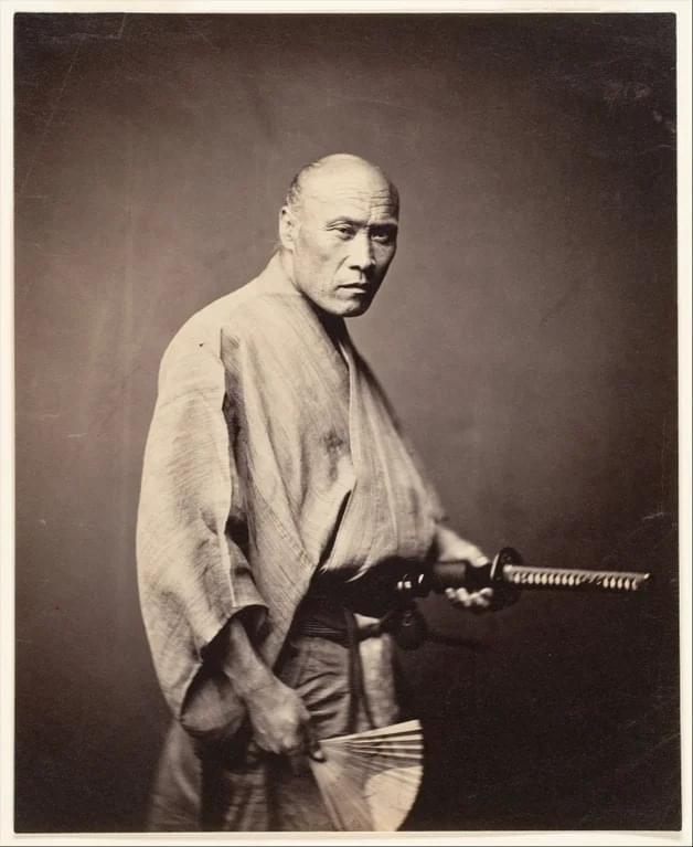 Real Japanese Samurai , photographed by Felice Beato, 1866 r