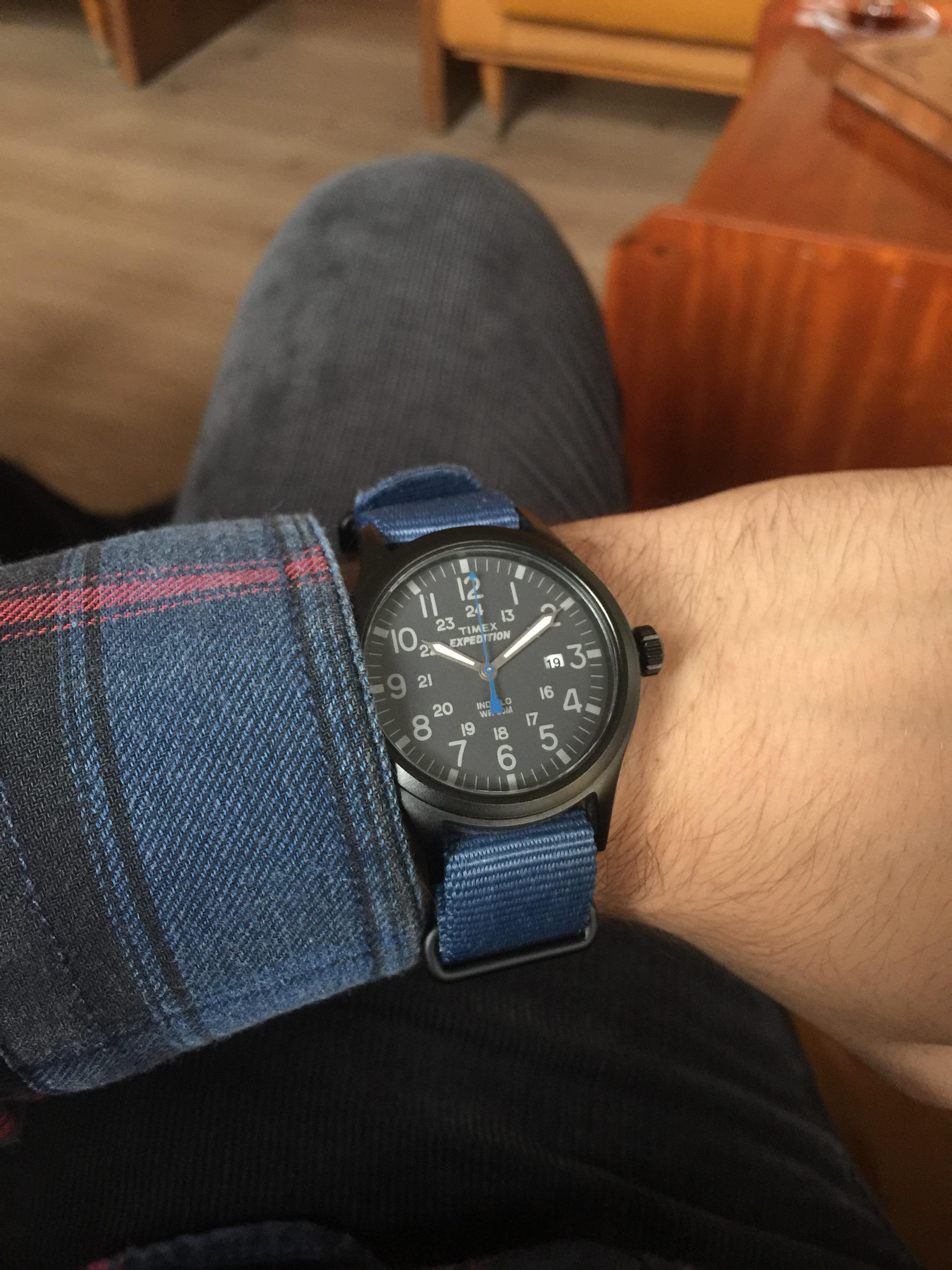 [Timex] Expedition on a blue nato strap. r/Watches