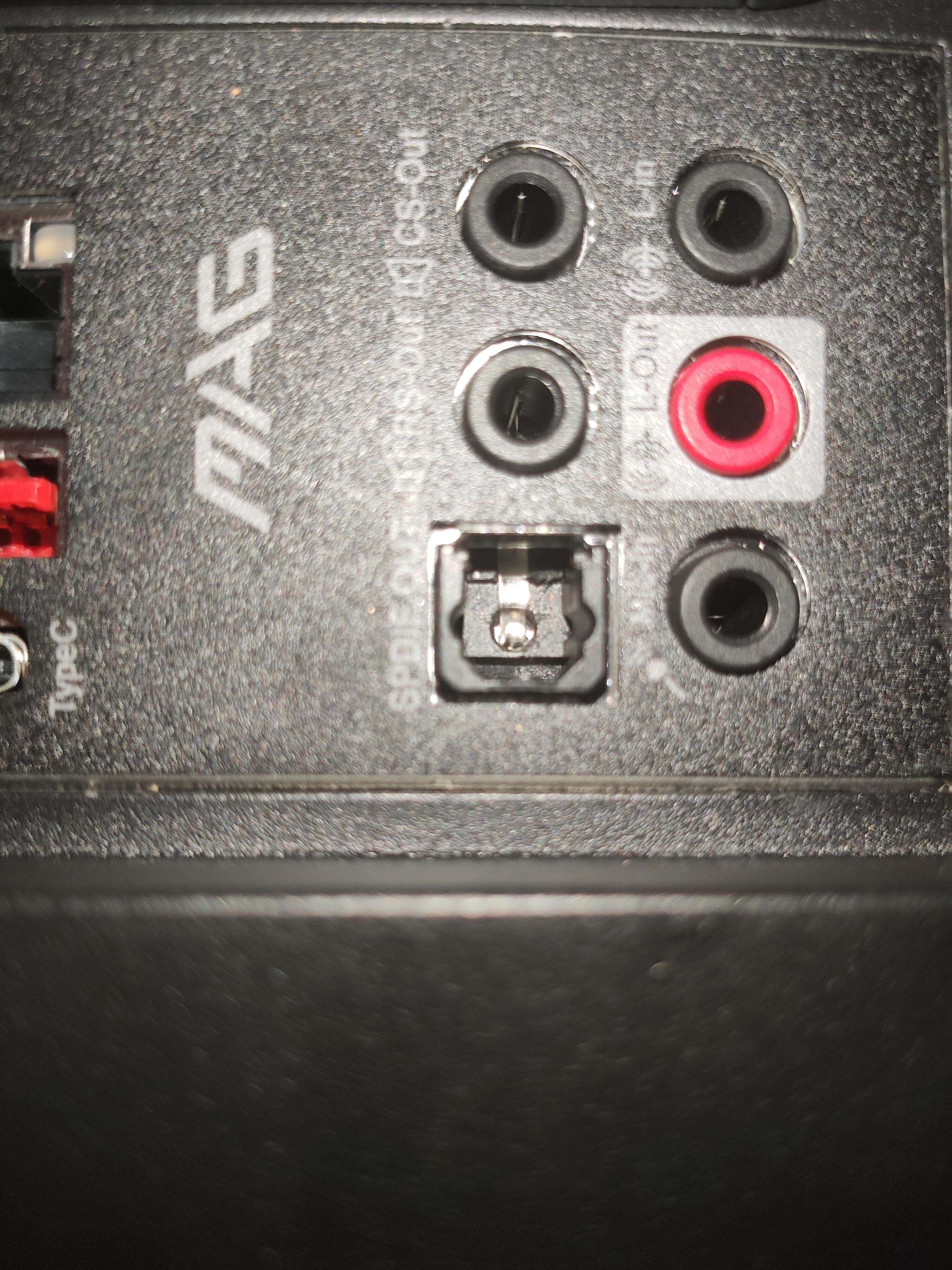 Metal thing covering my optical audio out, no idea how to move it or