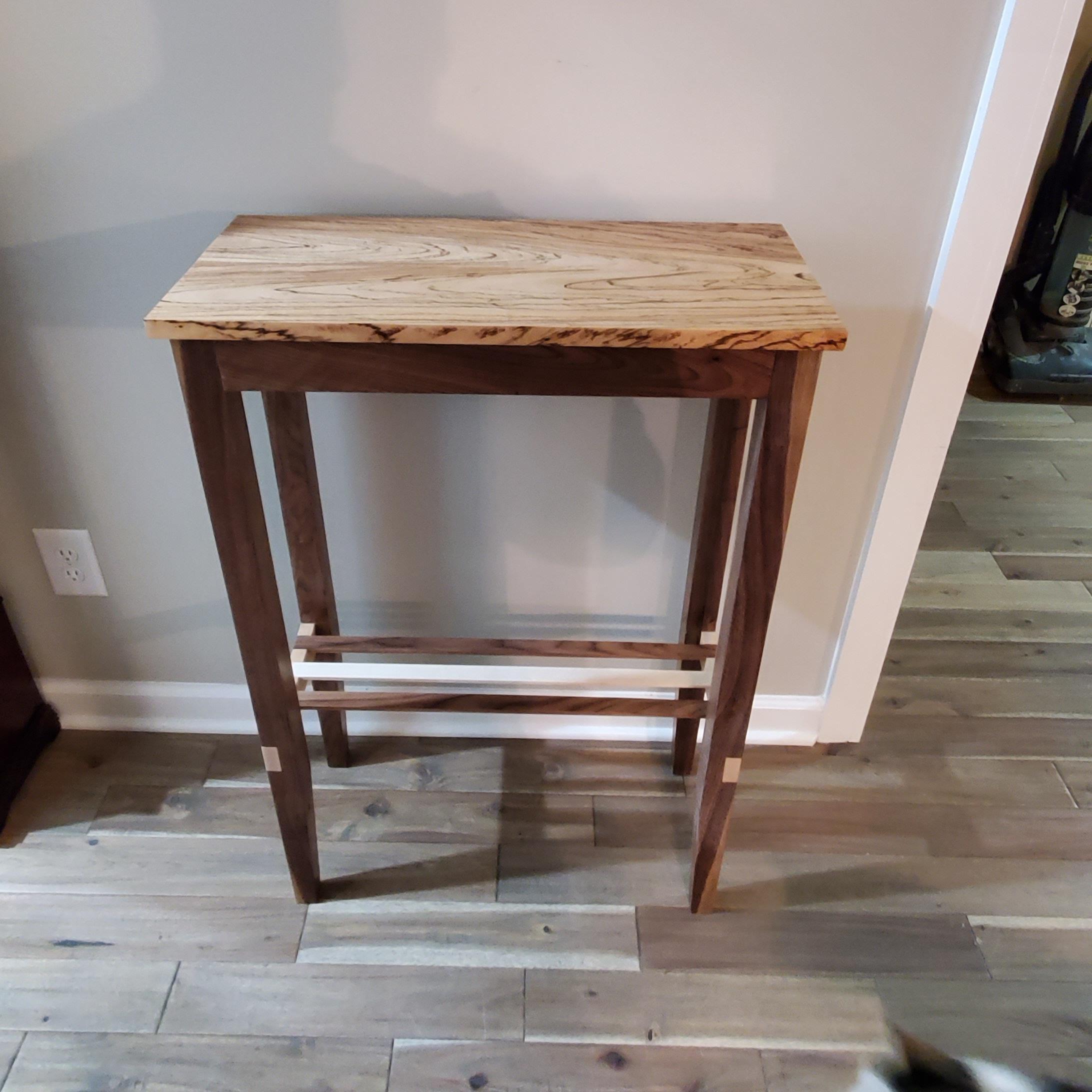 My first attempt at making a small hallway table. I had a ton of fun