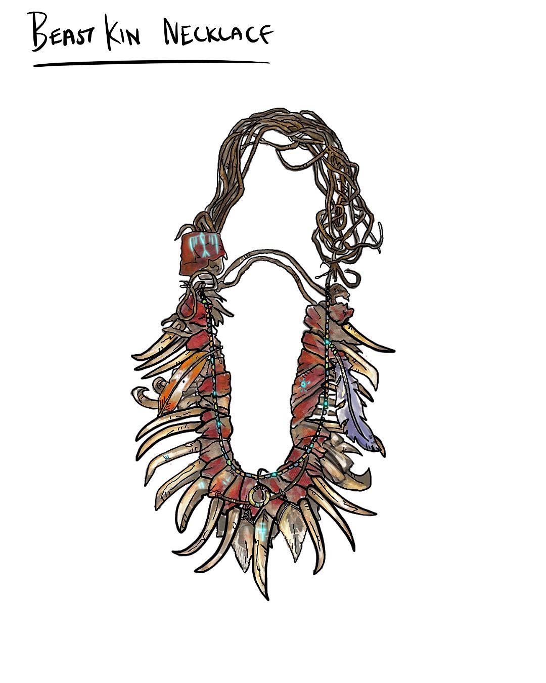 Beast Kin Necklace magic item, features in comments