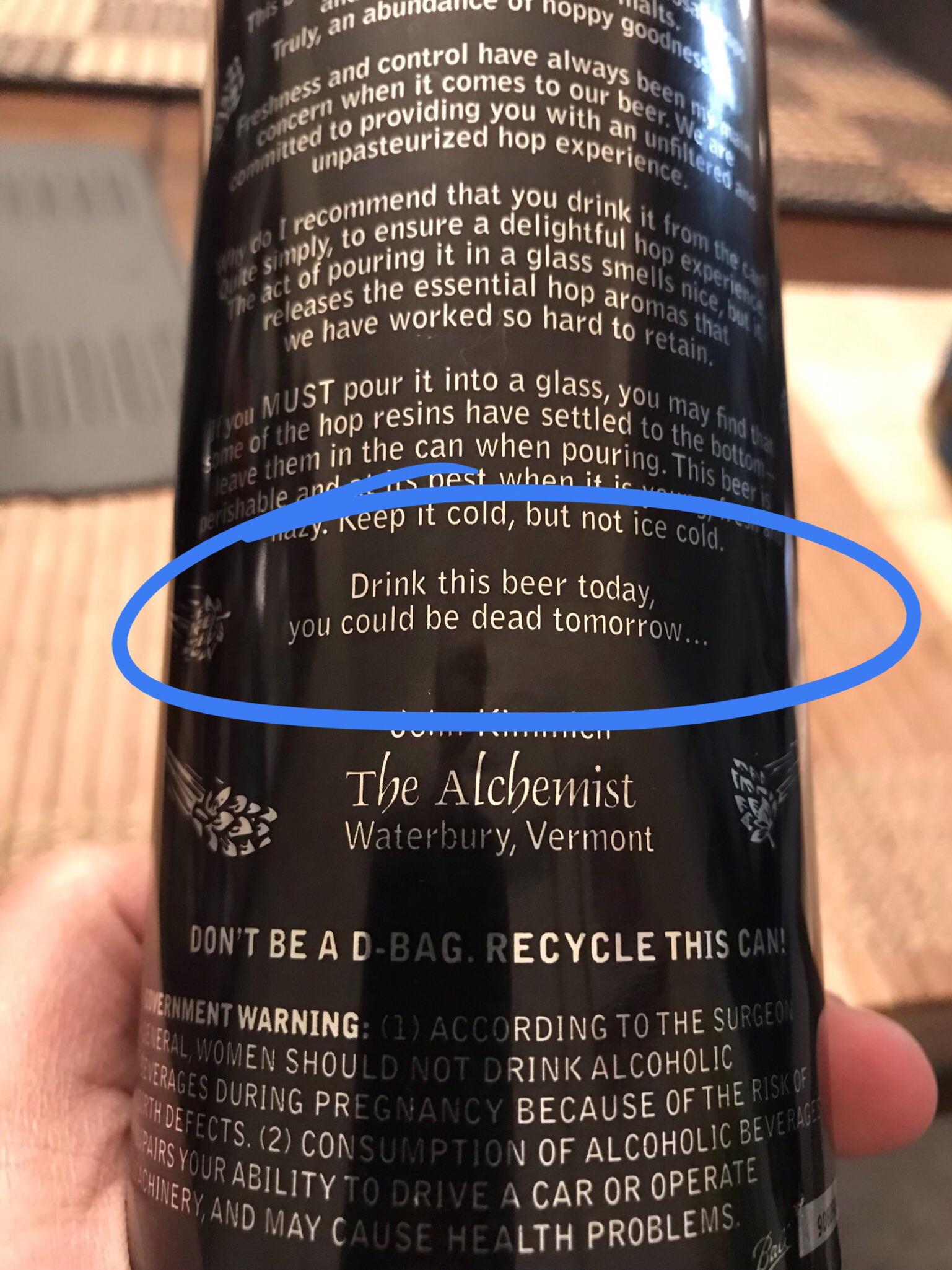 [OC]This beer’s motivational speech. r/funny