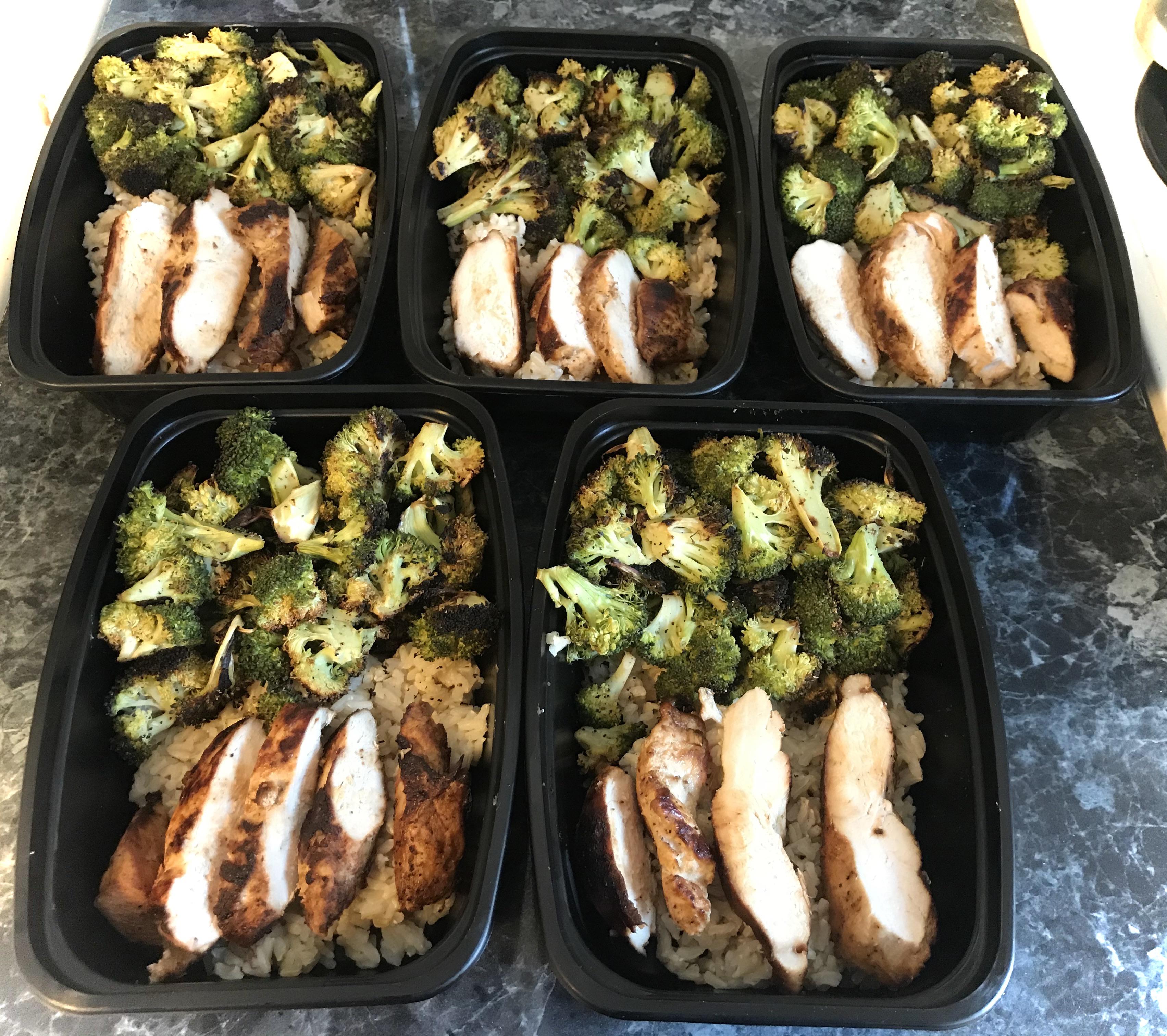 Basic but delicious! Chicken, rice and broccoli. MealPrepSunday
