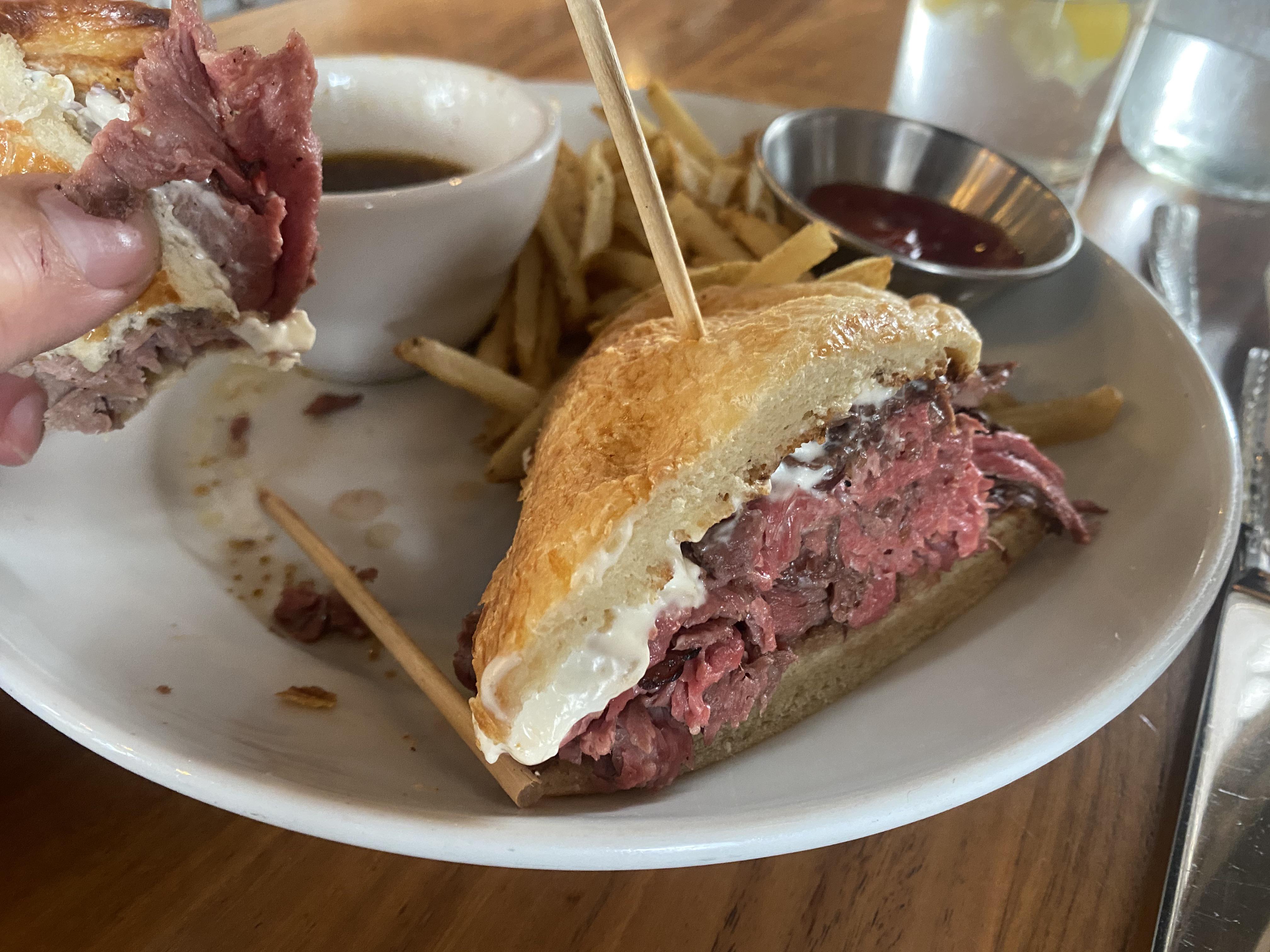 I don’t care who y’are, the Prime Rib Sandwich at Rockhill Grill is the