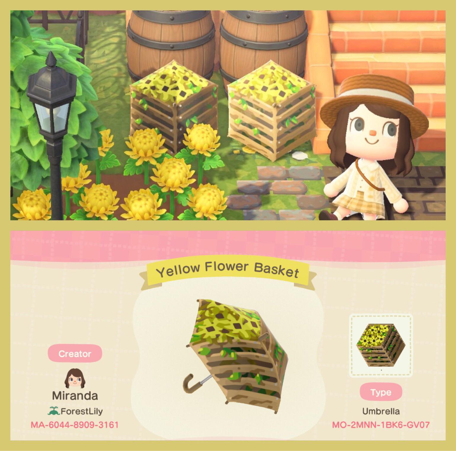 Wooden yellow flower basket! r/AnimalCrossing