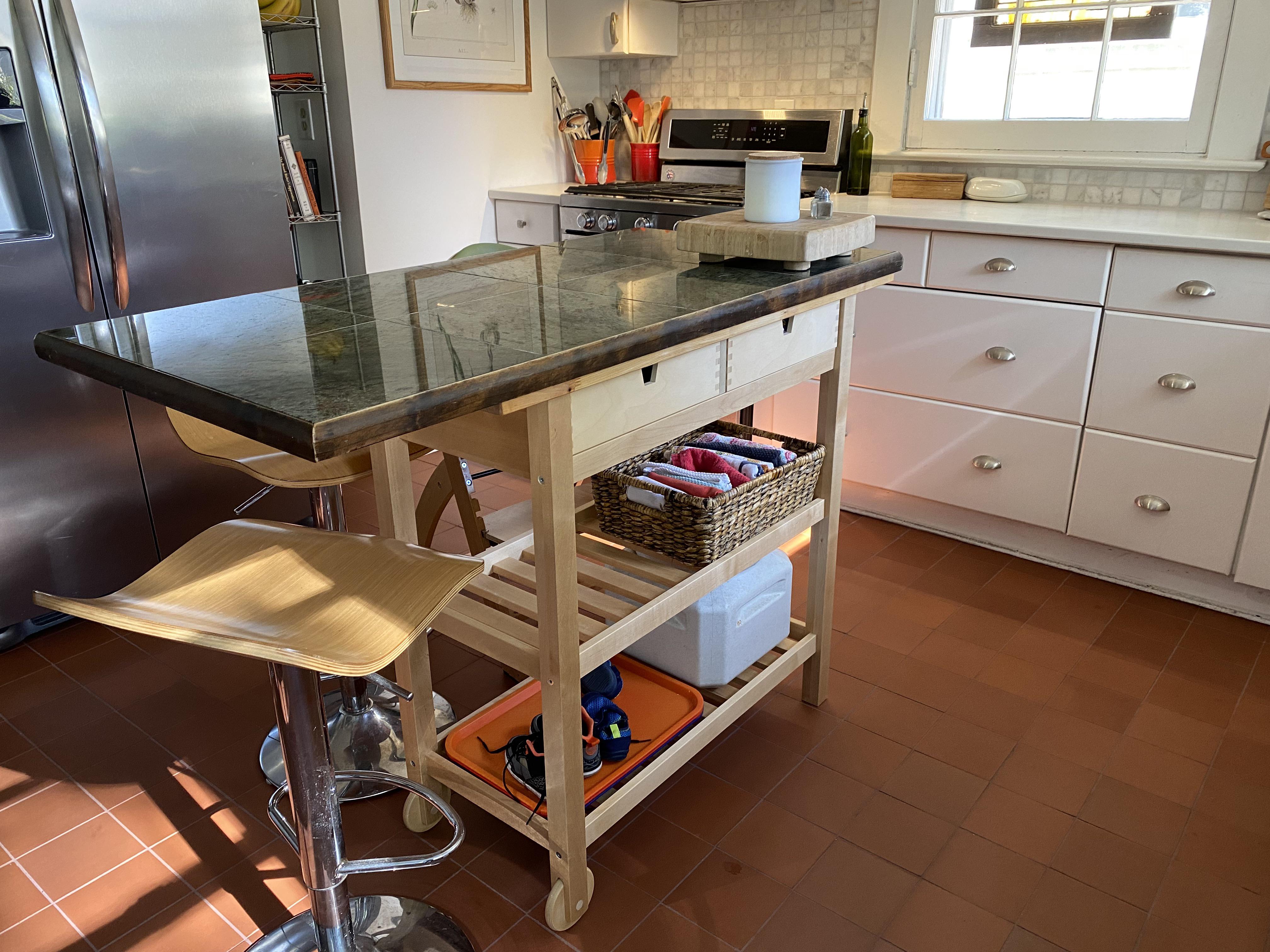 Turned my FÖRHÖJA cart into a kitchen island. r/ikeahacks