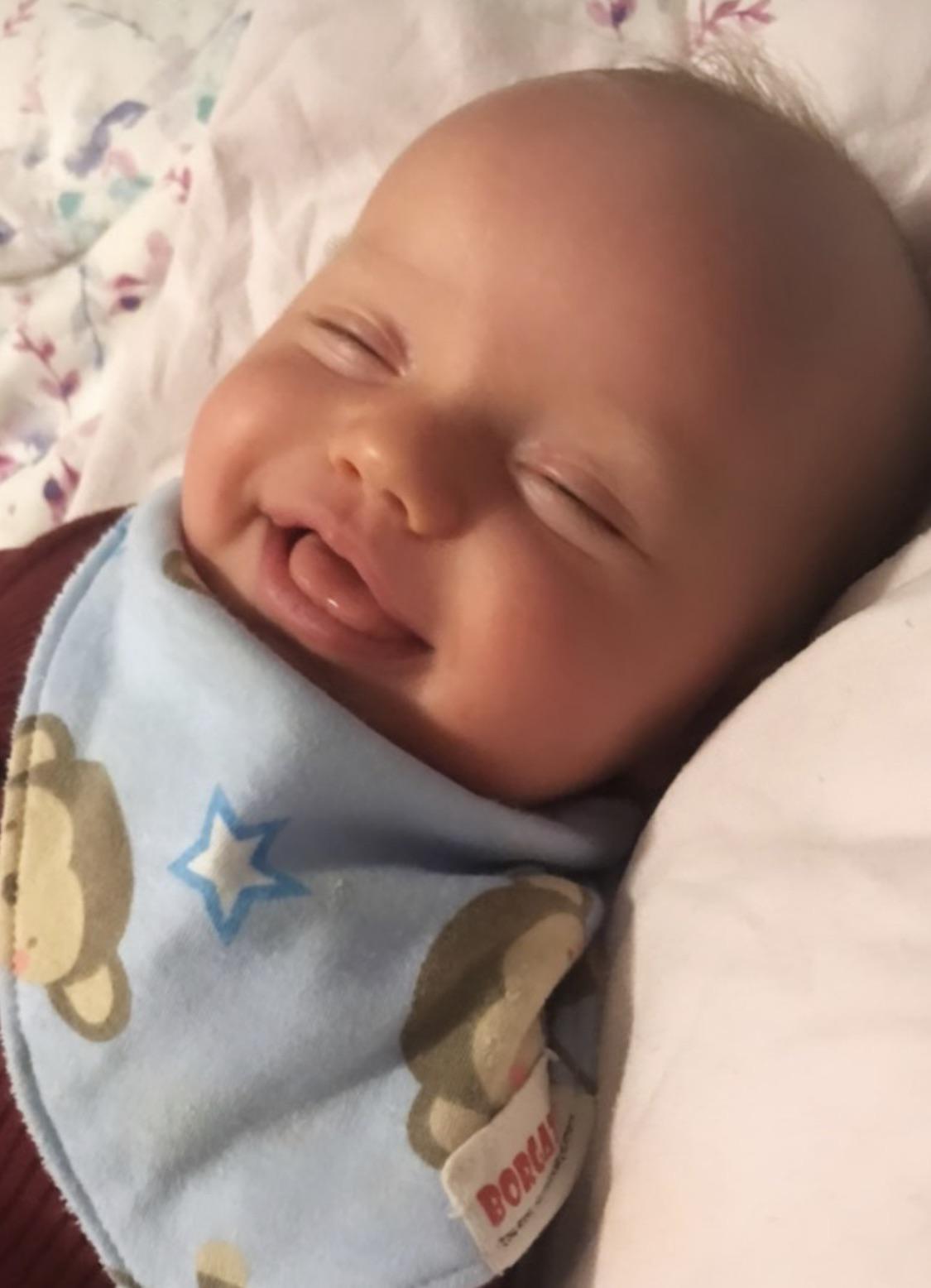 My son Slater clearly has better dreams than I do. r/aww